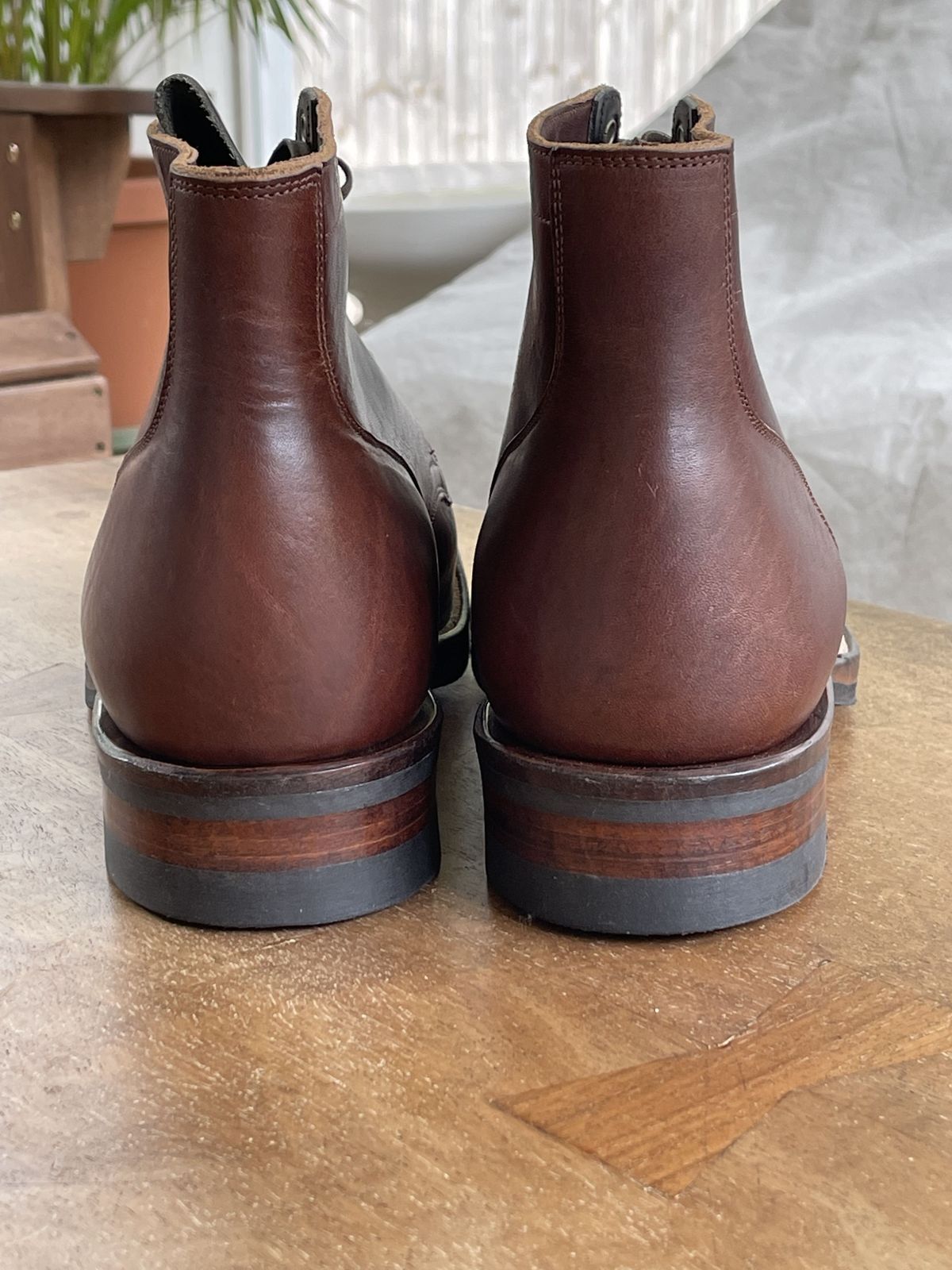 Photo by patinathunderdome on October 2, 2021 of the Viberg Service Boot in Horween Dark Rubber Dublin.