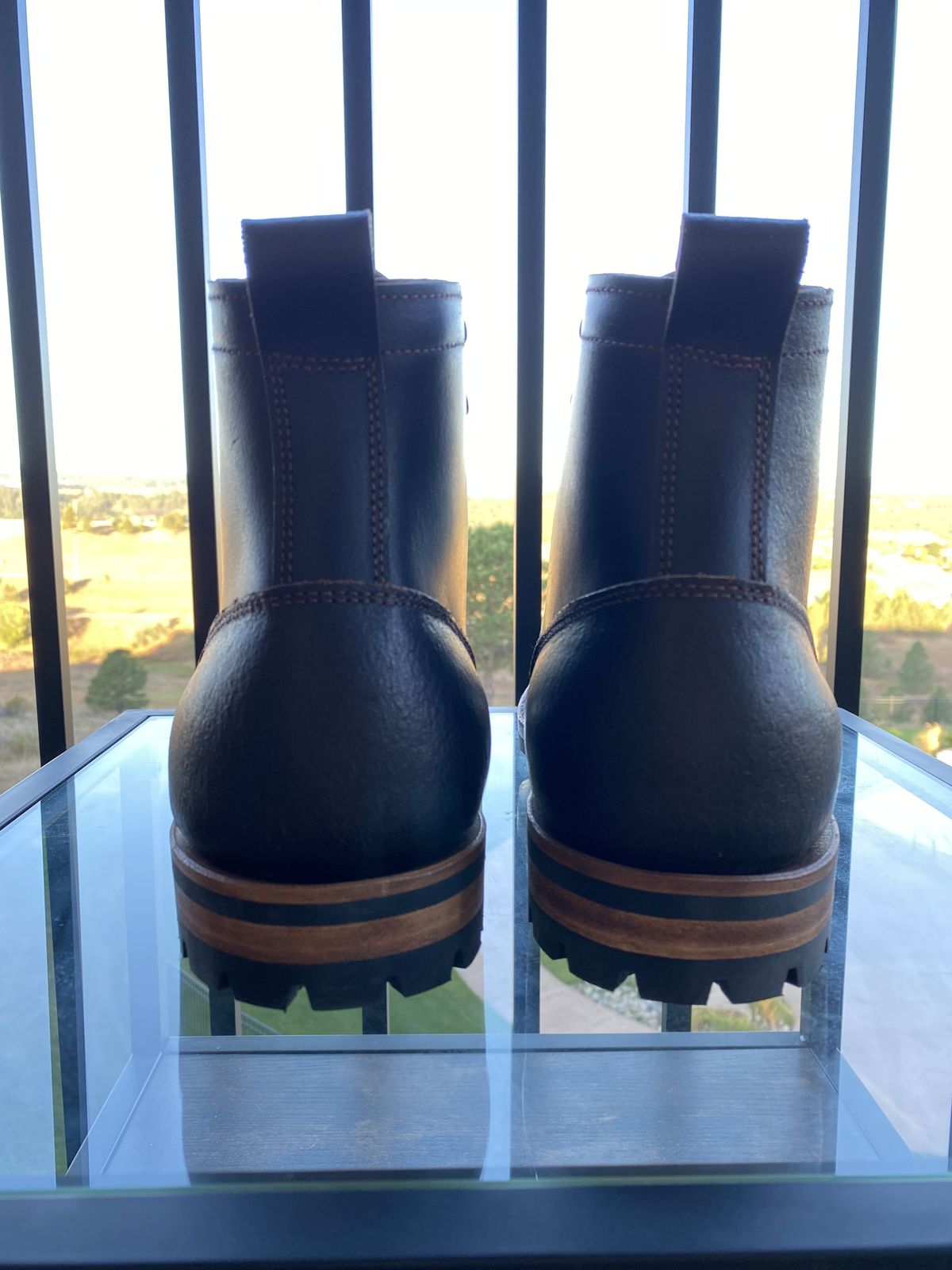 Photo by patinathunderdome on October 1, 2021 of the Truman Service Boot in Horween Java Waxed Flesh.