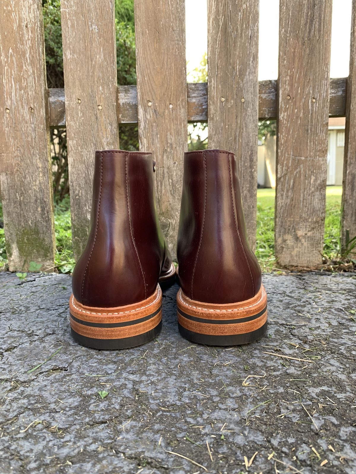 Photo by patinathunderdome on October 3, 2021 of the Oak Street Bootmakers Lakeshore Boot in Horween Color 8 Chromexcel.