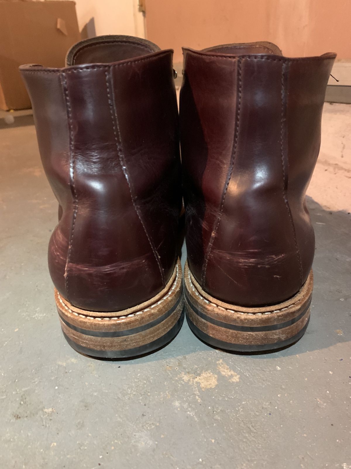 Photo by patinathunderdome on January 5, 2022 of the Oak Street Bootmakers Lakeshore Boot in Horween Color 8 Chromexcel.