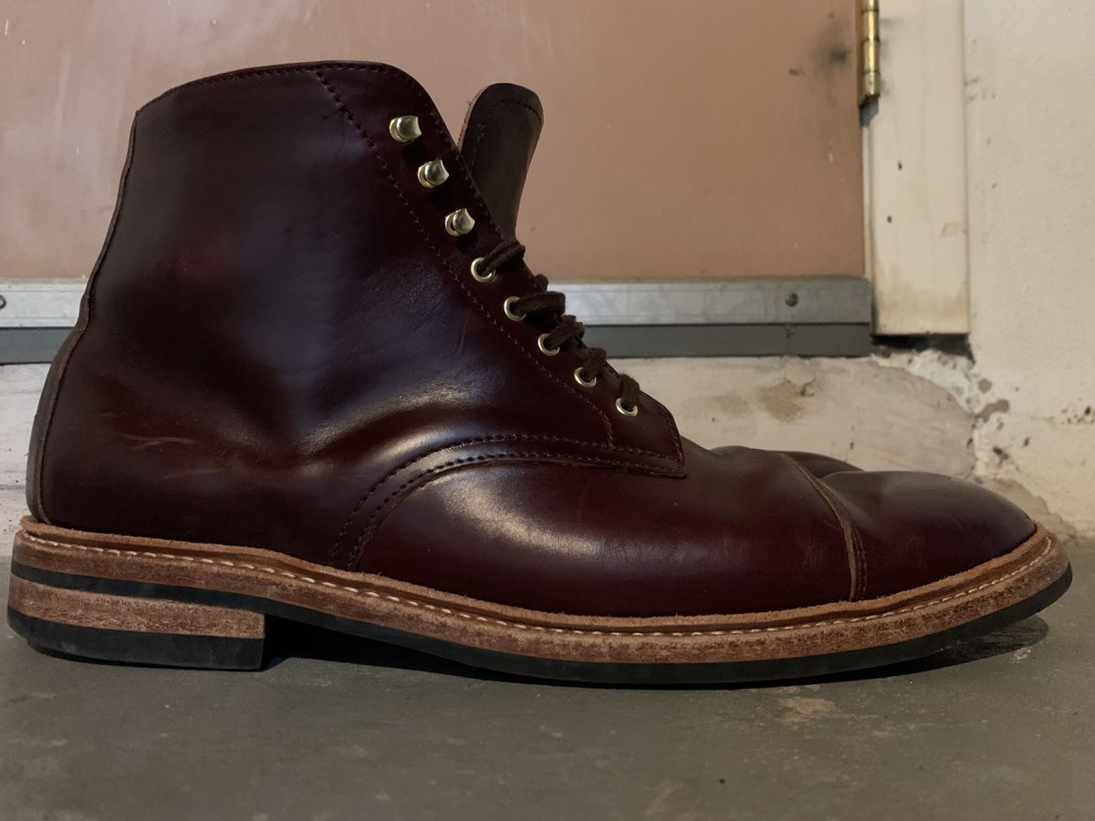 Photo by patinathunderdome on January 5, 2022 of the Oak Street Bootmakers Lakeshore Boot in Horween Color 8 Chromexcel.