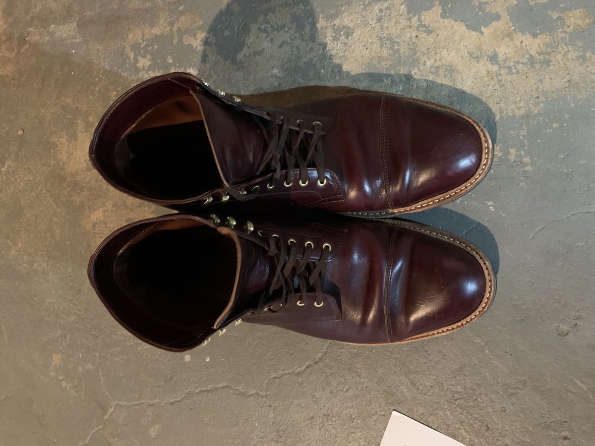 Photo by patinathunderdome on January 5, 2022 of the Oak Street Bootmakers Lakeshore Boot in Horween Color 8 Chromexcel.