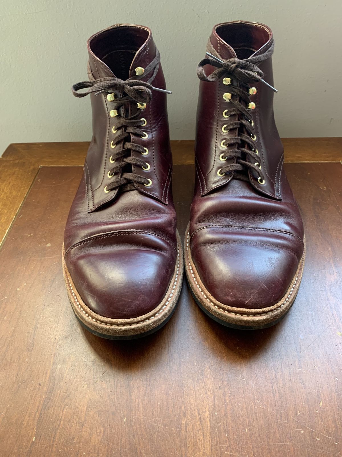 Photo by patinathunderdome on February 5, 2022 of the Oak Street Bootmakers Lakeshore Boot in Horween Color 8 Chromexcel.