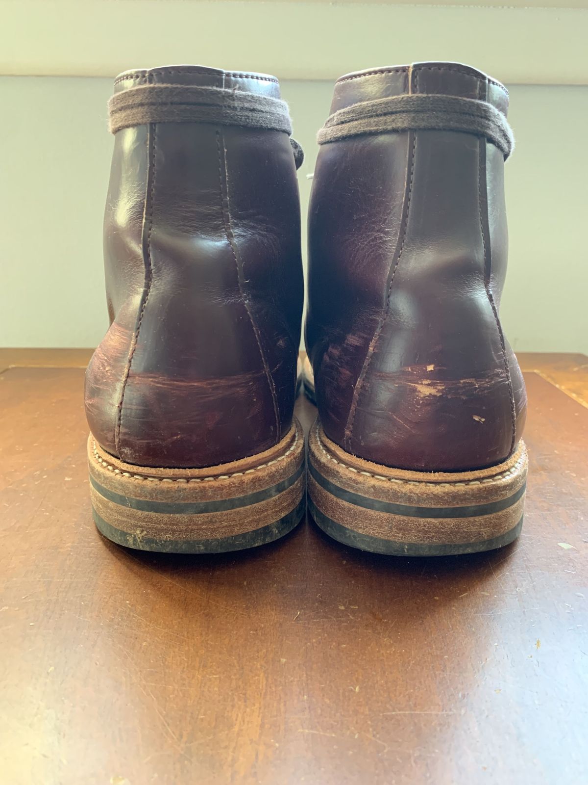 Photo by patinathunderdome on February 5, 2022 of the Oak Street Bootmakers Lakeshore Boot in Horween Color 8 Chromexcel.