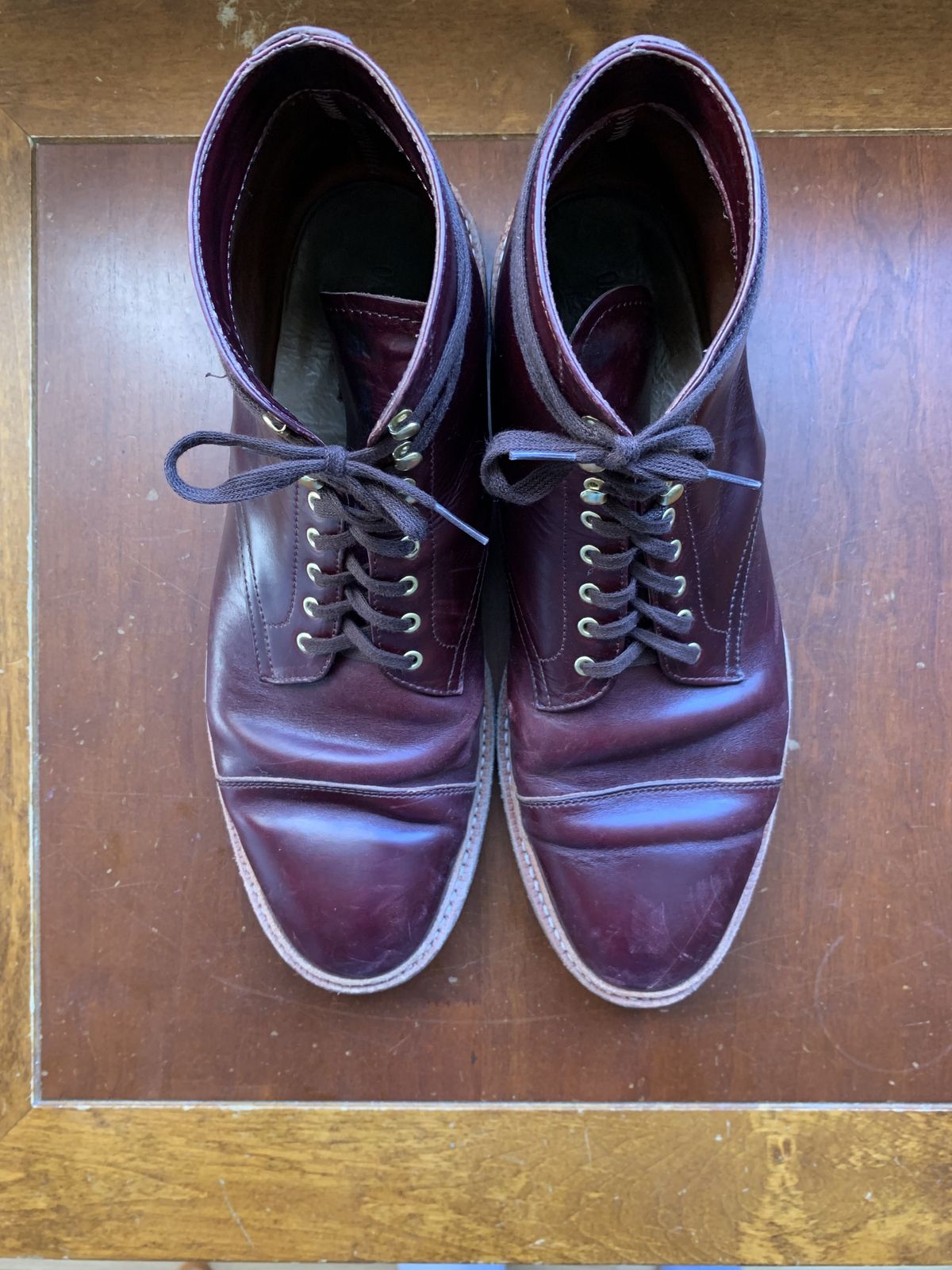 Photo by patinathunderdome on February 5, 2022 of the Oak Street Bootmakers Lakeshore Boot in Horween Color 8 Chromexcel.