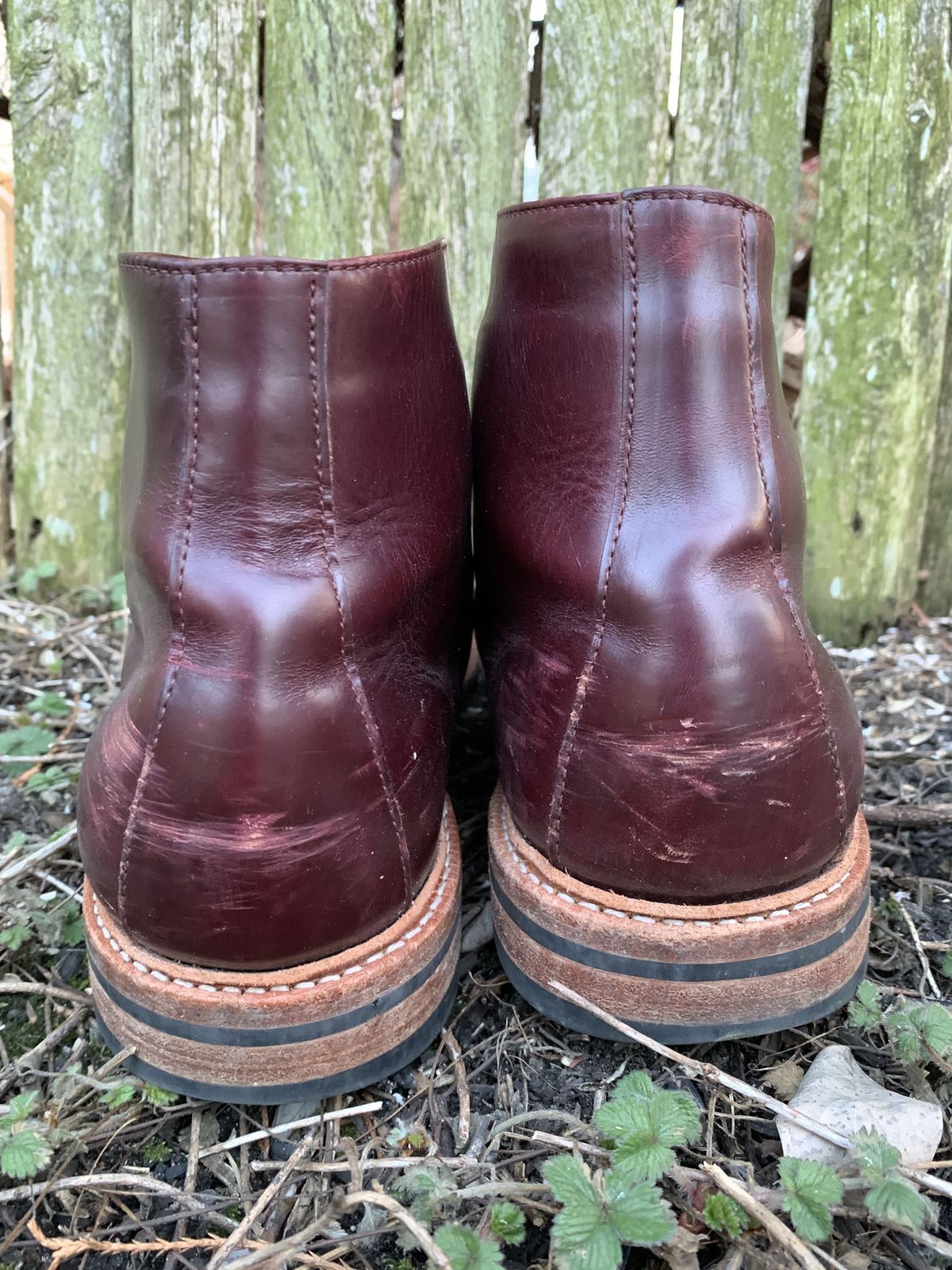 Photo by patinathunderdome on March 6, 2022 of the Oak Street Bootmakers Lakeshore Boot in Horween Color 8 Chromexcel.