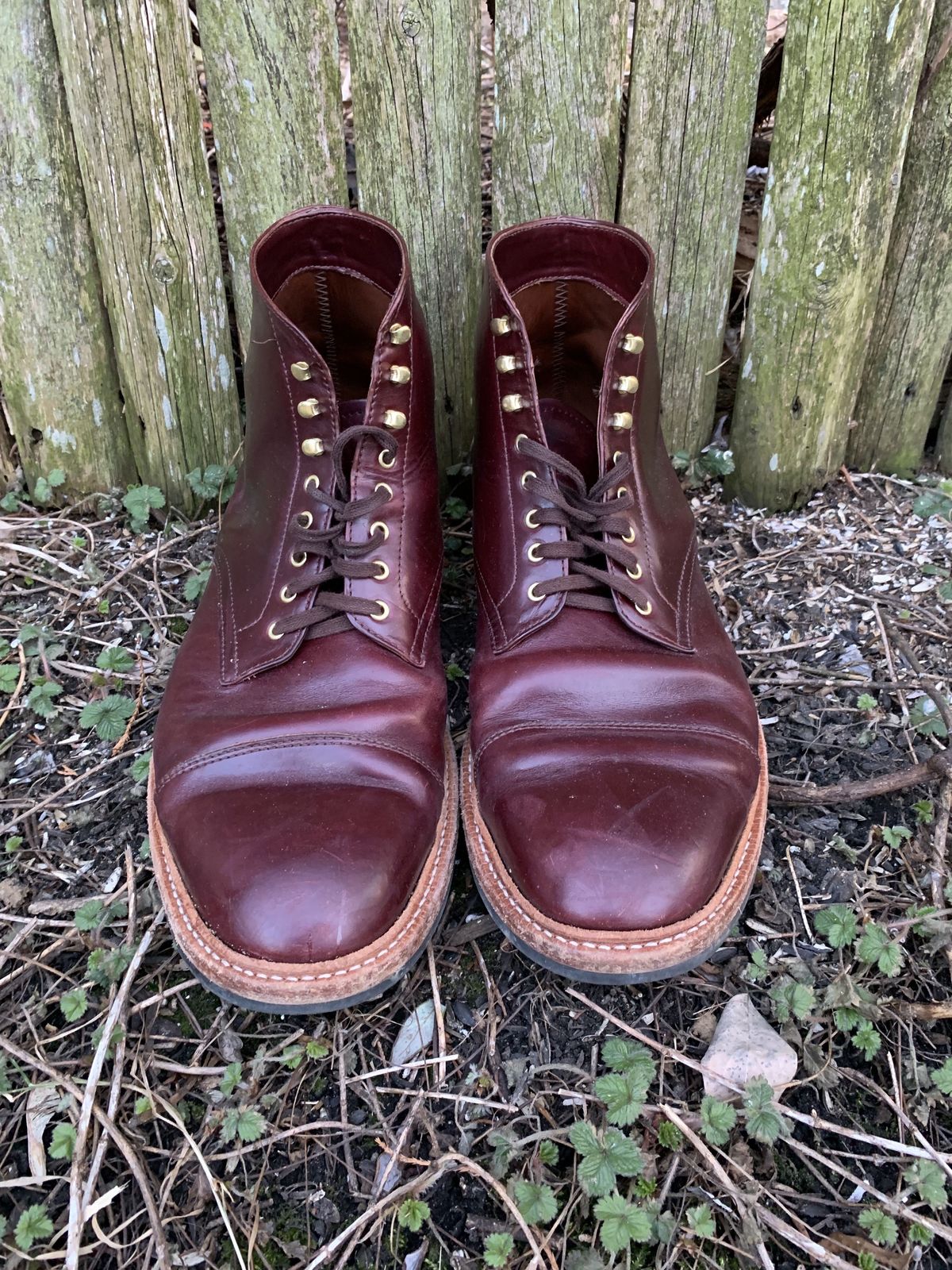 Photo by patinathunderdome on March 6, 2022 of the Oak Street Bootmakers Lakeshore Boot in Horween Color 8 Chromexcel.