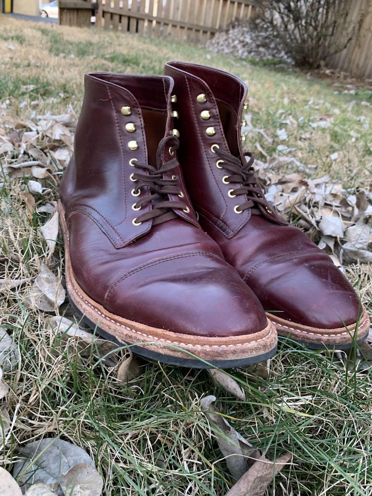 Photo by patinathunderdome on March 6, 2022 of the Oak Street Bootmakers Lakeshore Boot in Horween Color 8 Chromexcel.