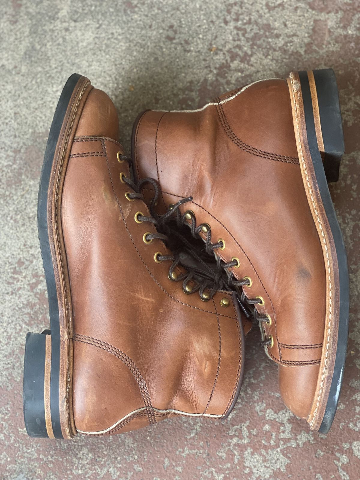 Photo by patinathunderdome on November 4, 2021 of the John Lofgren Monkey Boots in Unknown Material.