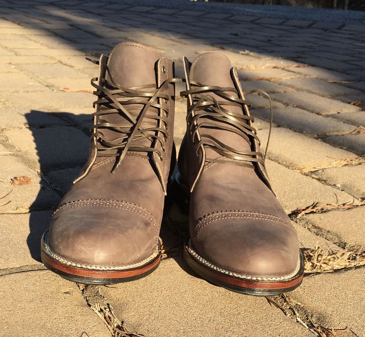 Photo by patinathunderdome on October 1, 2021 of the Viberg Service Boot in Maryam 1071 Port Vitello Calf.