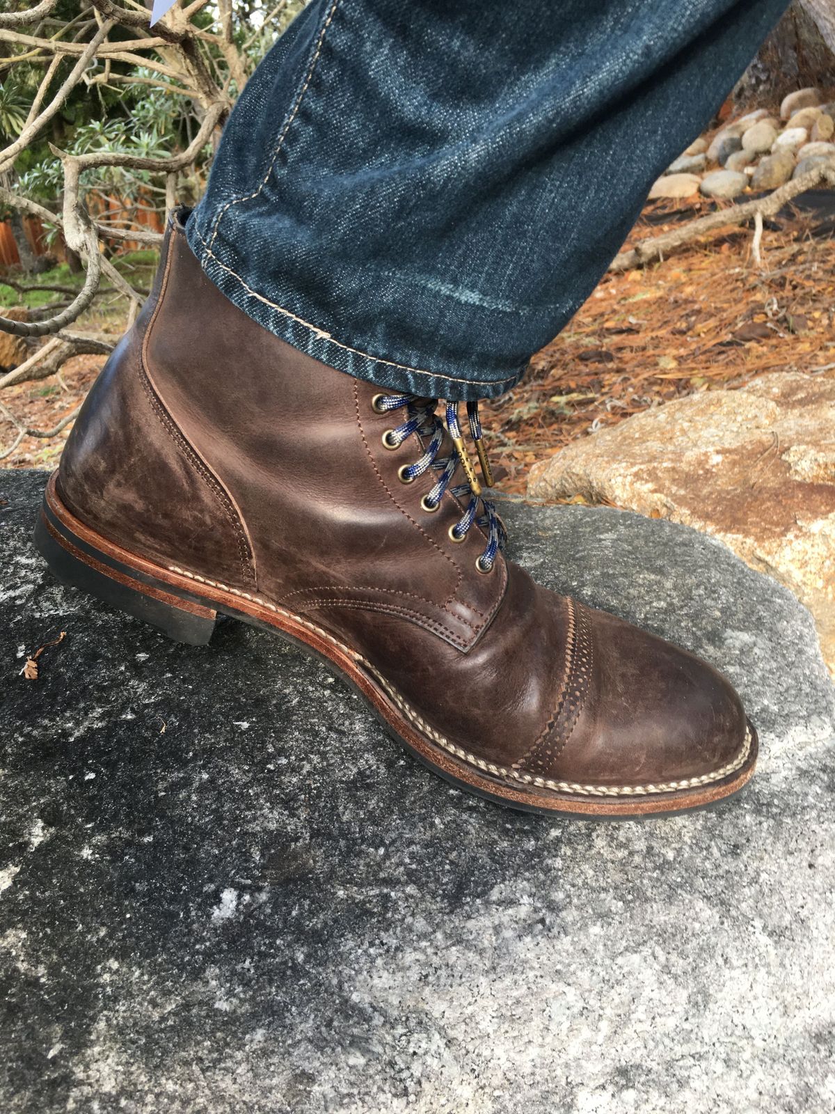 Photo by patinathunderdome on November 5, 2021 of the Viberg Service Boot in Maryam 1071 Port Vitello Calf.