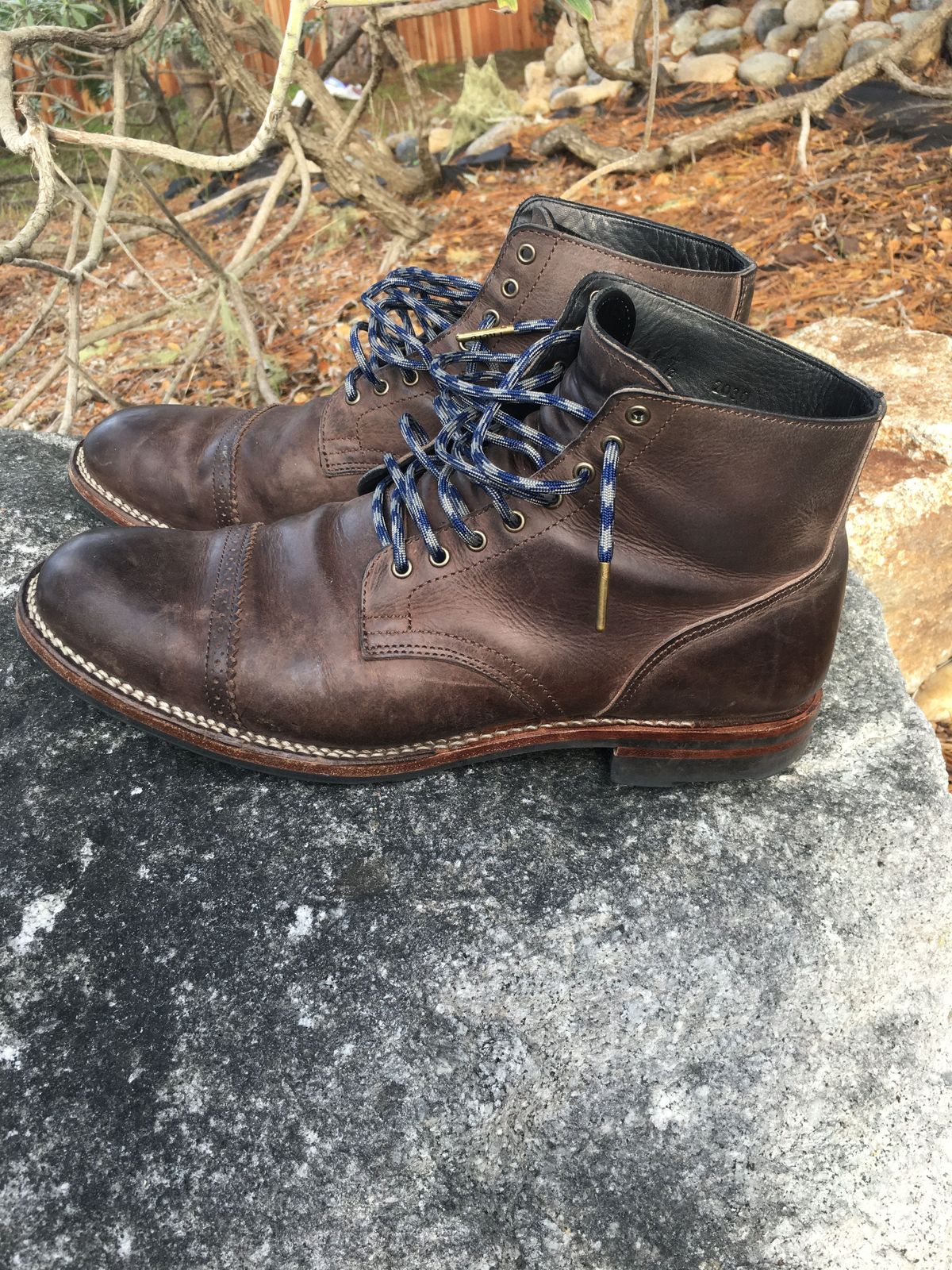 Photo by patinathunderdome on November 5, 2021 of the Viberg Service Boot in Maryam 1071 Port Vitello Calf.