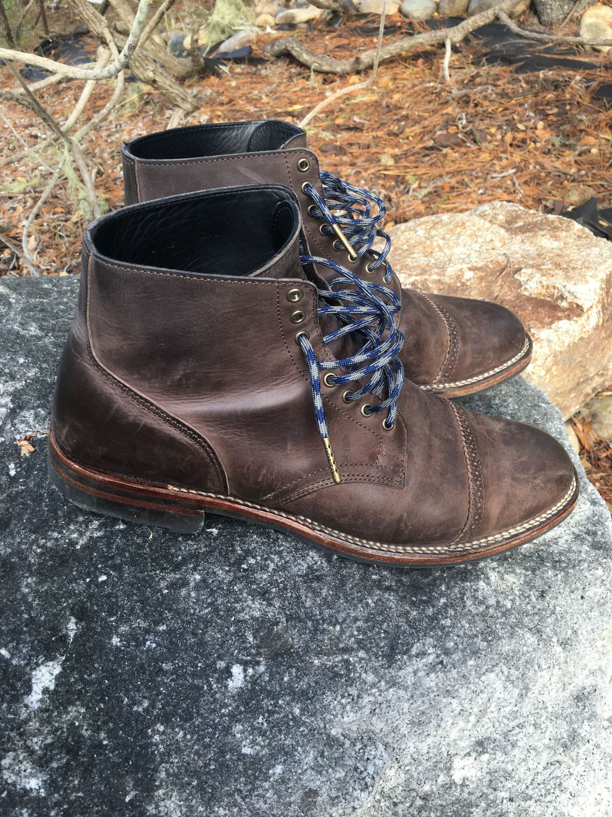 Photo by patinathunderdome on November 5, 2021 of the Viberg Service Boot in Maryam 1071 Port Vitello Calf.