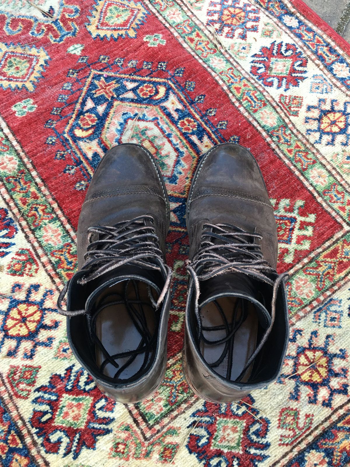 Photo by patinathunderdome on December 6, 2021 of the Viberg Service Boot in Maryam 1071 Port Vitello Calf.