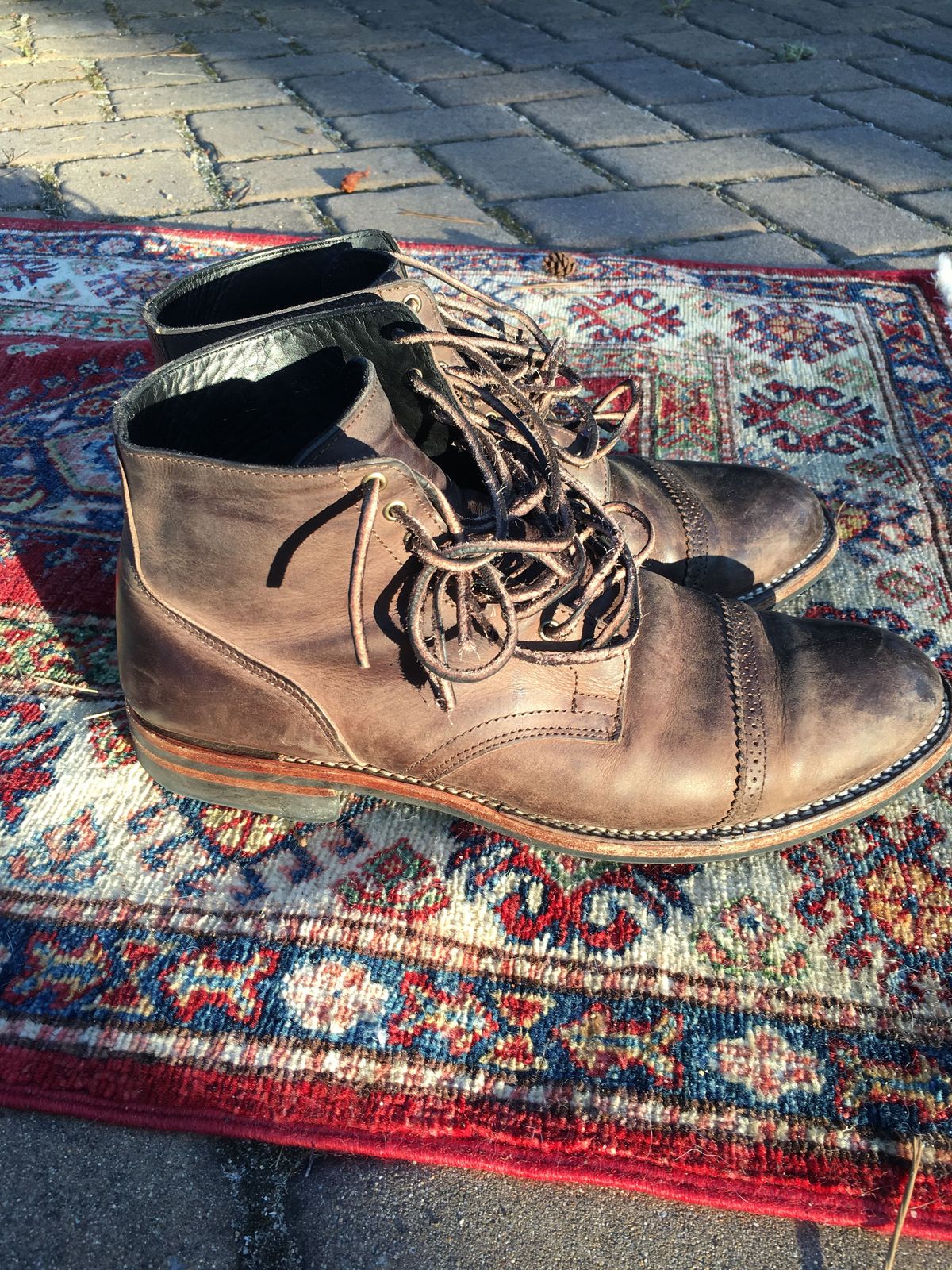 Photo by patinathunderdome on December 6, 2021 of the Viberg Service Boot in Maryam 1071 Port Vitello Calf.