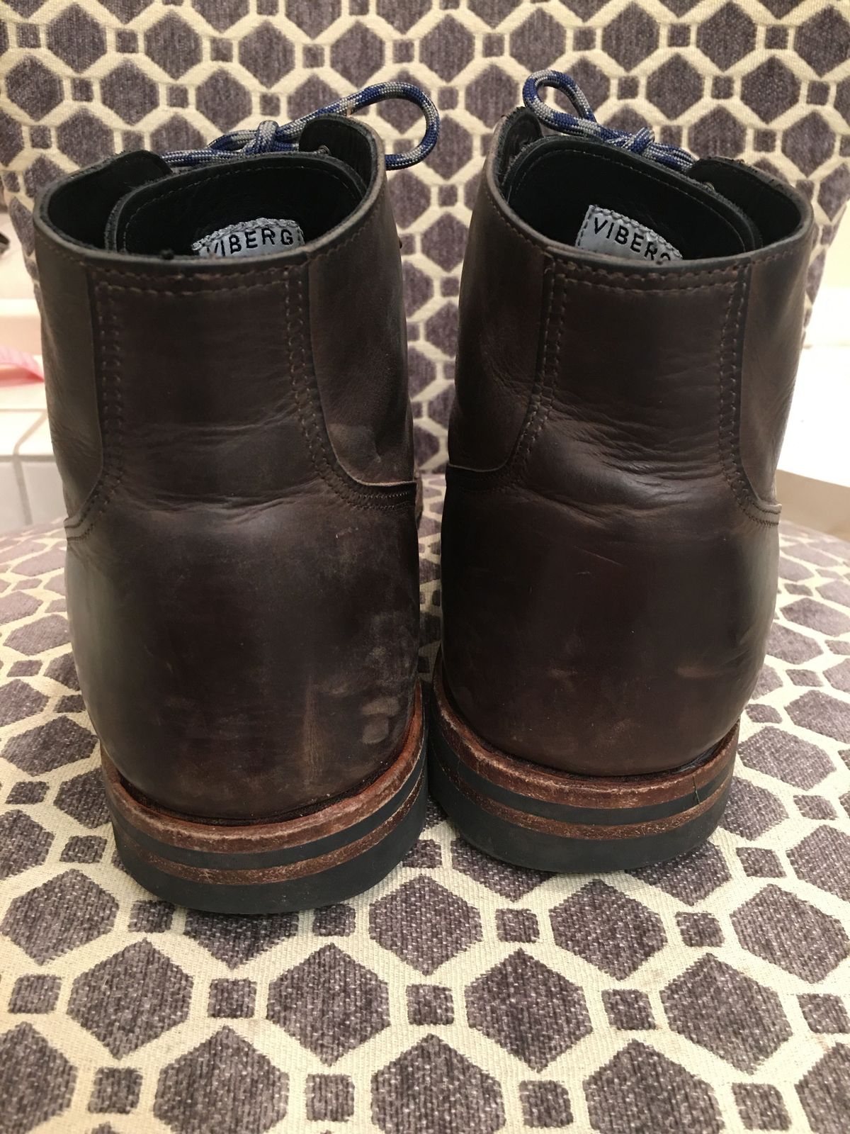 Photo by patinathunderdome on January 6, 2022 of the Viberg Service Boot in Maryam 1071 Port Vitello Calf.