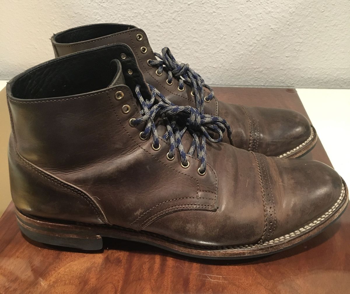 Photo by patinathunderdome on February 6, 2022 of the Viberg Service Boot in Maryam 1071 Port Vitello Calf.