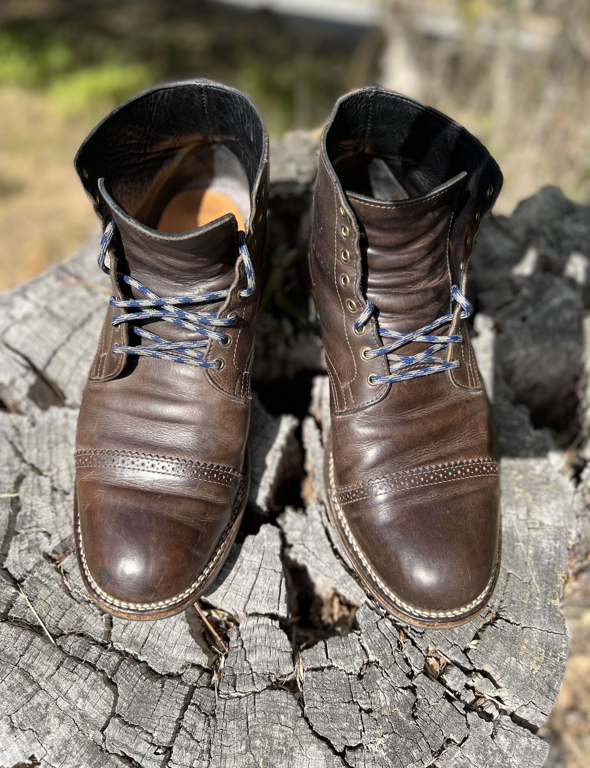 Photo by patinathunderdome on May 6, 2022 of the Viberg Service Boot in Maryam 1071 Port Vitello Calf.