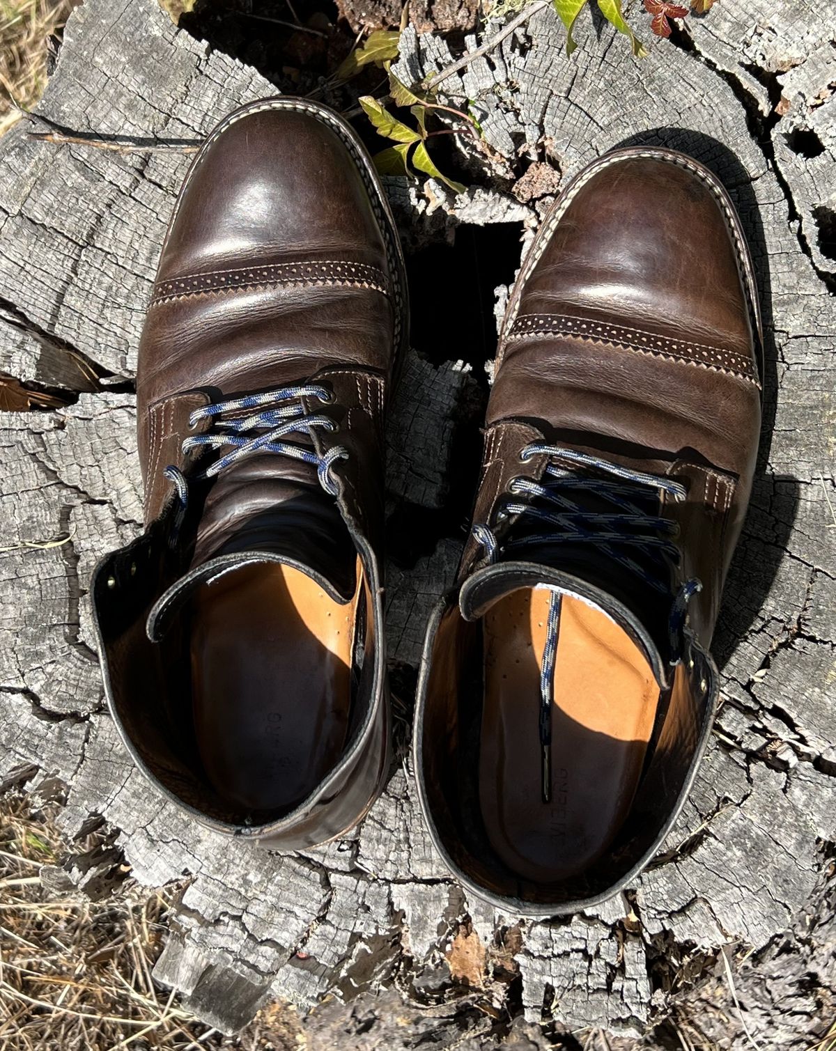 Photo by patinathunderdome on May 6, 2022 of the Viberg Service Boot in Maryam 1071 Port Vitello Calf.