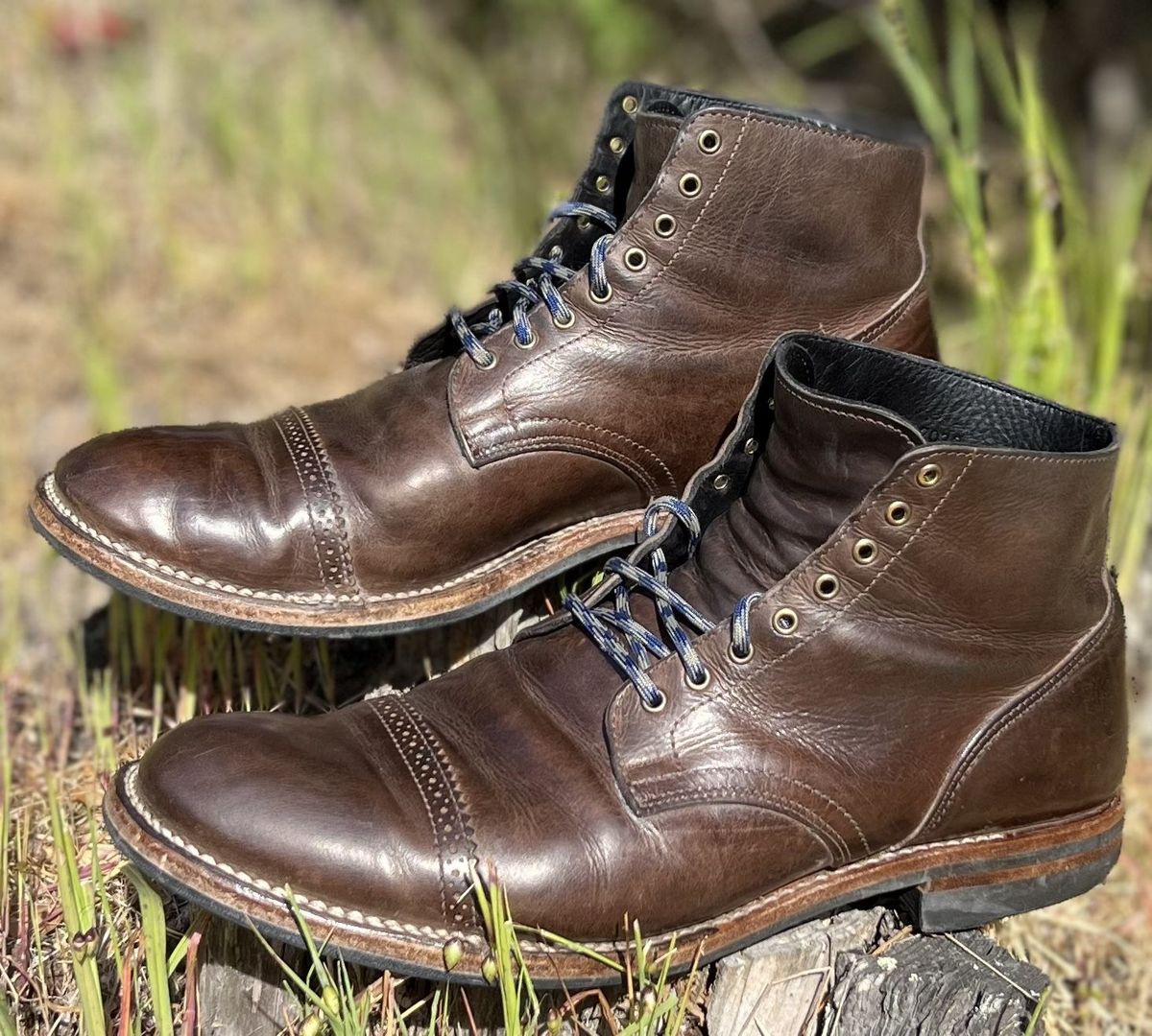 Photo by patinathunderdome on May 6, 2022 of the Viberg Service Boot in Maryam 1071 Port Vitello Calf.