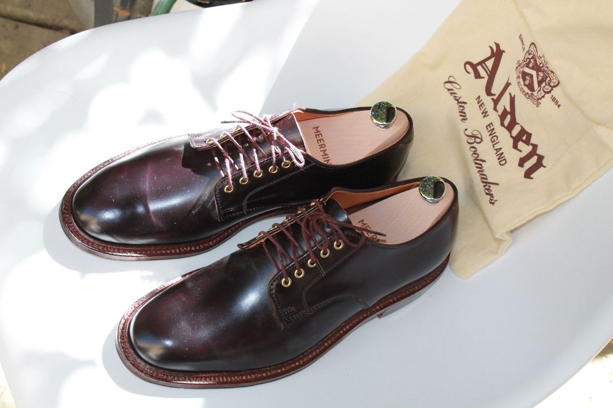 Photo by patinathunderdome on September 30, 2021 of the Alden Dover in Horween Color 8 Shell Cordovan.