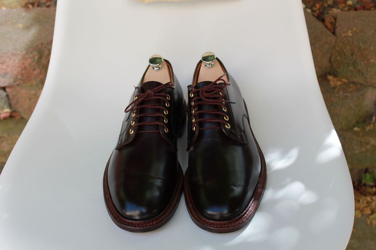Photo by patinathunderdome on September 30, 2021 of the Alden Dover in Horween Color 8 Shell Cordovan.