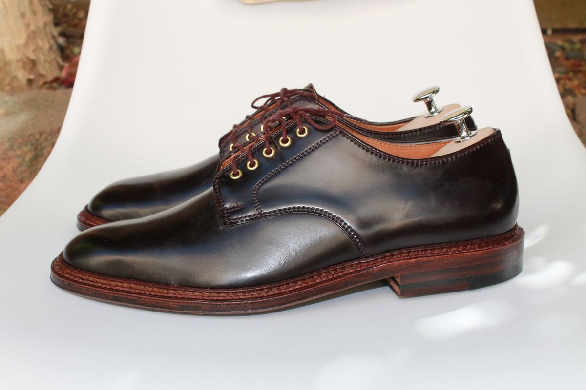 Photo by patinathunderdome on September 30, 2021 of the Alden Dover in Horween Color 8 Shell Cordovan.