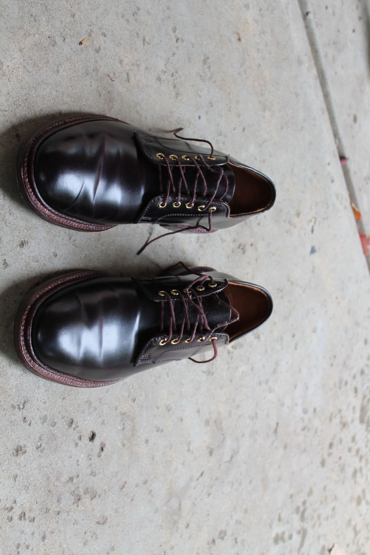 Photo by patinathunderdome on November 1, 2021 of the Alden Dover in Horween Color 8 Shell Cordovan.
