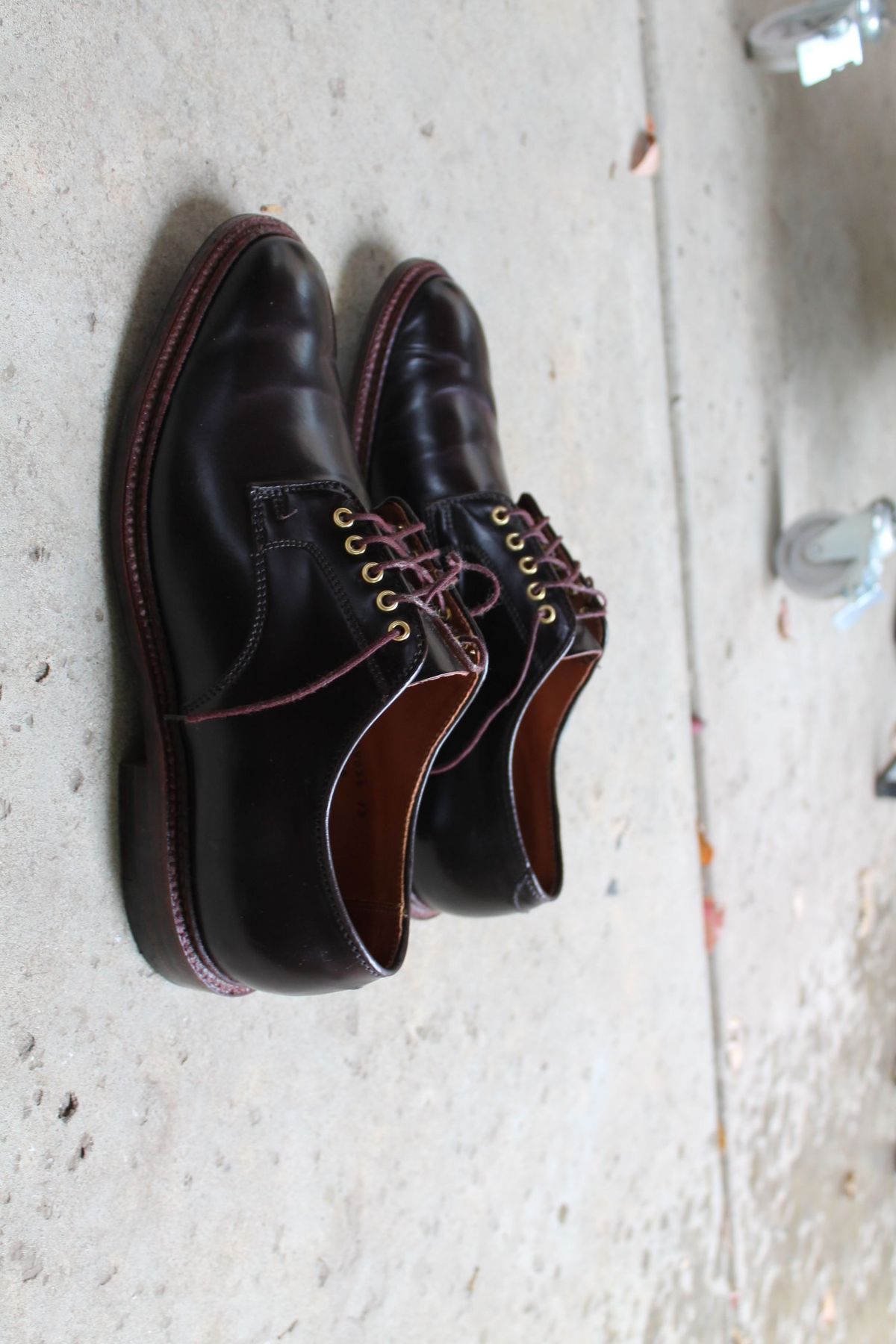 Photo by patinathunderdome on November 1, 2021 of the Alden Dover in Horween Color 8 Shell Cordovan.