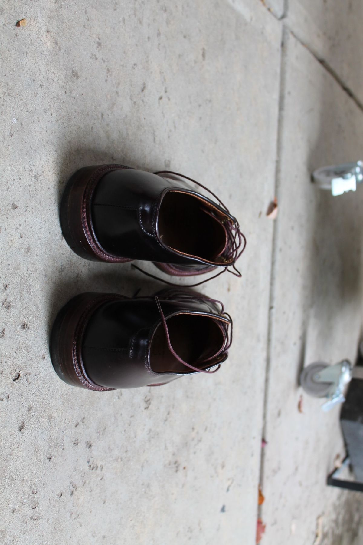 Photo by patinathunderdome on November 1, 2021 of the Alden Dover in Horween Color 8 Shell Cordovan.