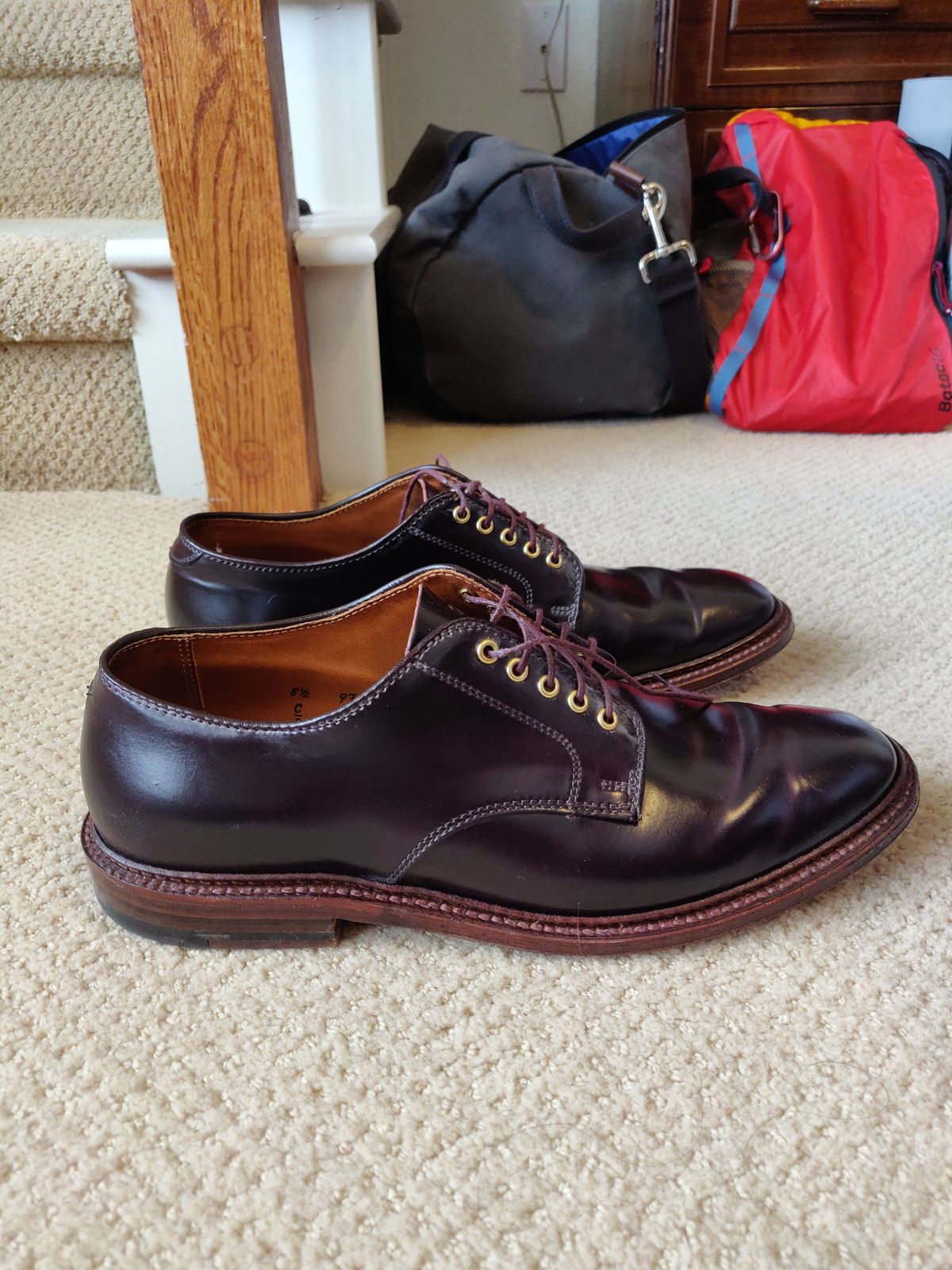 Photo by patinathunderdome on March 1, 2022 of the Alden Dover in Horween Color 8 Shell Cordovan.