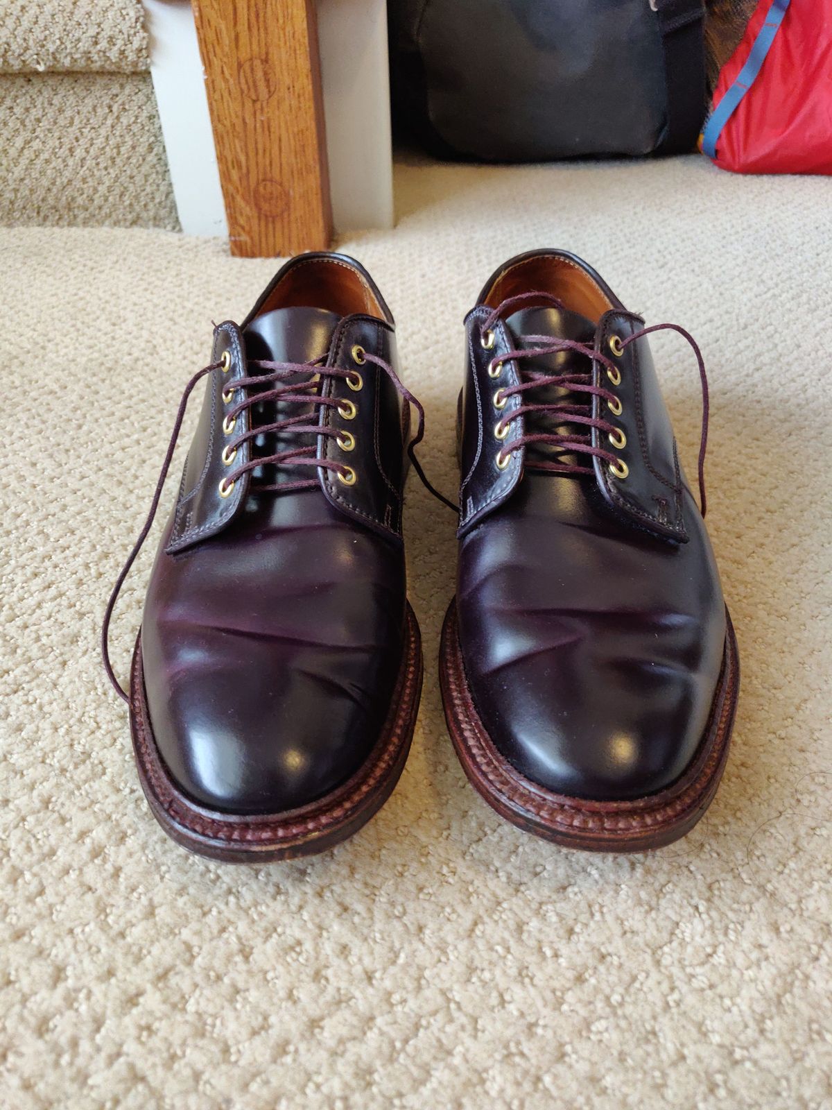 Photo by patinathunderdome on March 1, 2022 of the Alden Dover in Horween Color 8 Shell Cordovan.