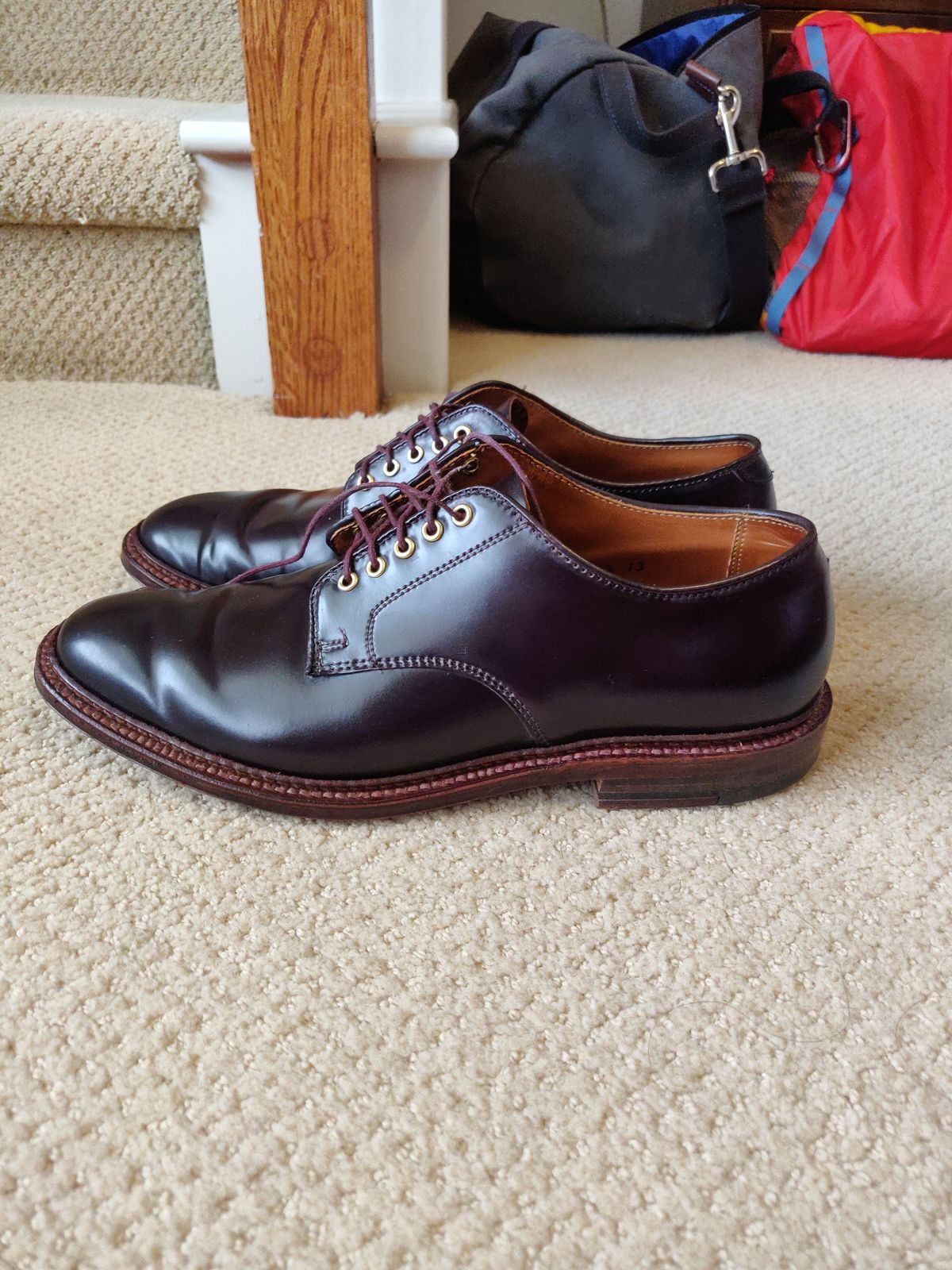 Photo by patinathunderdome on March 1, 2022 of the Alden Dover in Horween Color 8 Shell Cordovan.