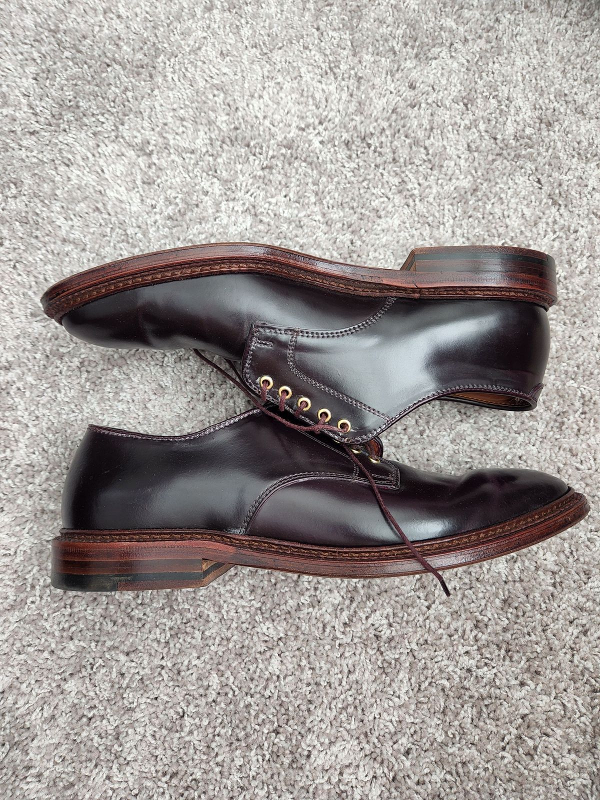 Photo by patinathunderdome on April 3, 2022 of the Alden Dover in Horween Color 8 Shell Cordovan.