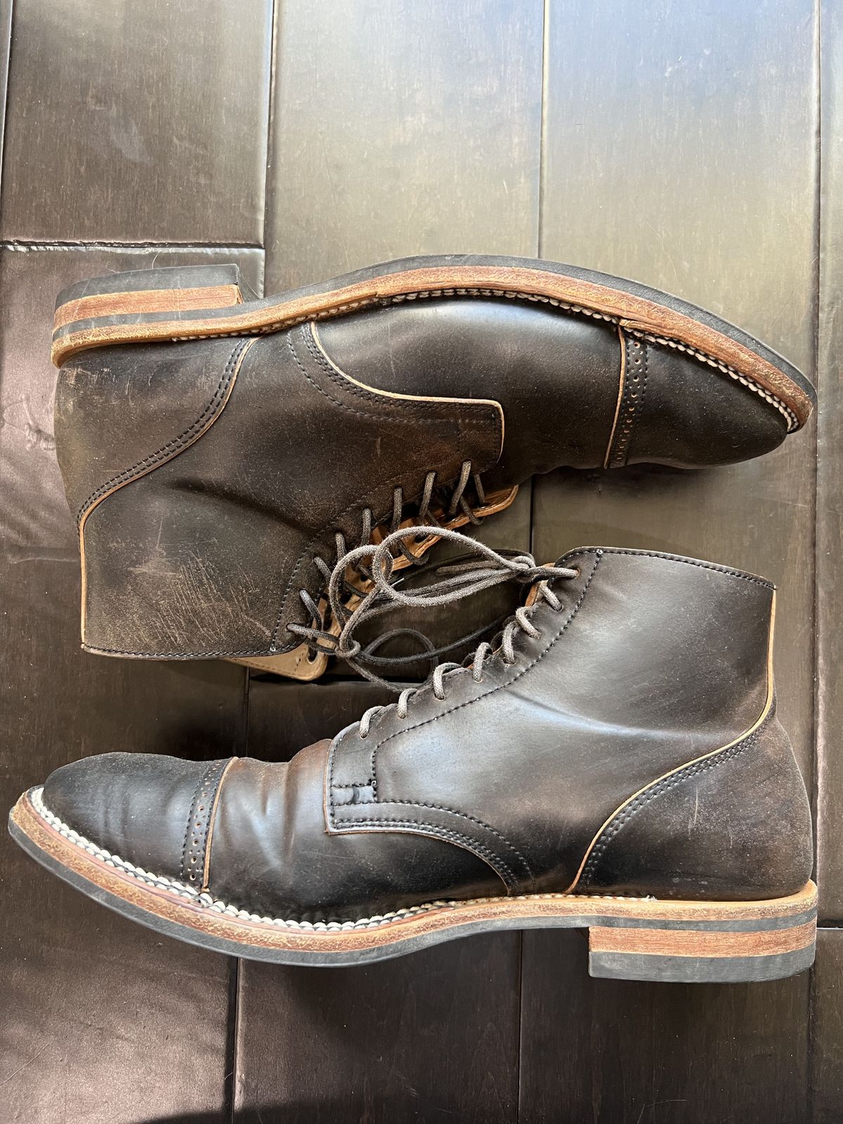 Photo by patinathunderdome on February 4, 2022 of the Viberg Service Boot in Horween Black Shell Cordovan.