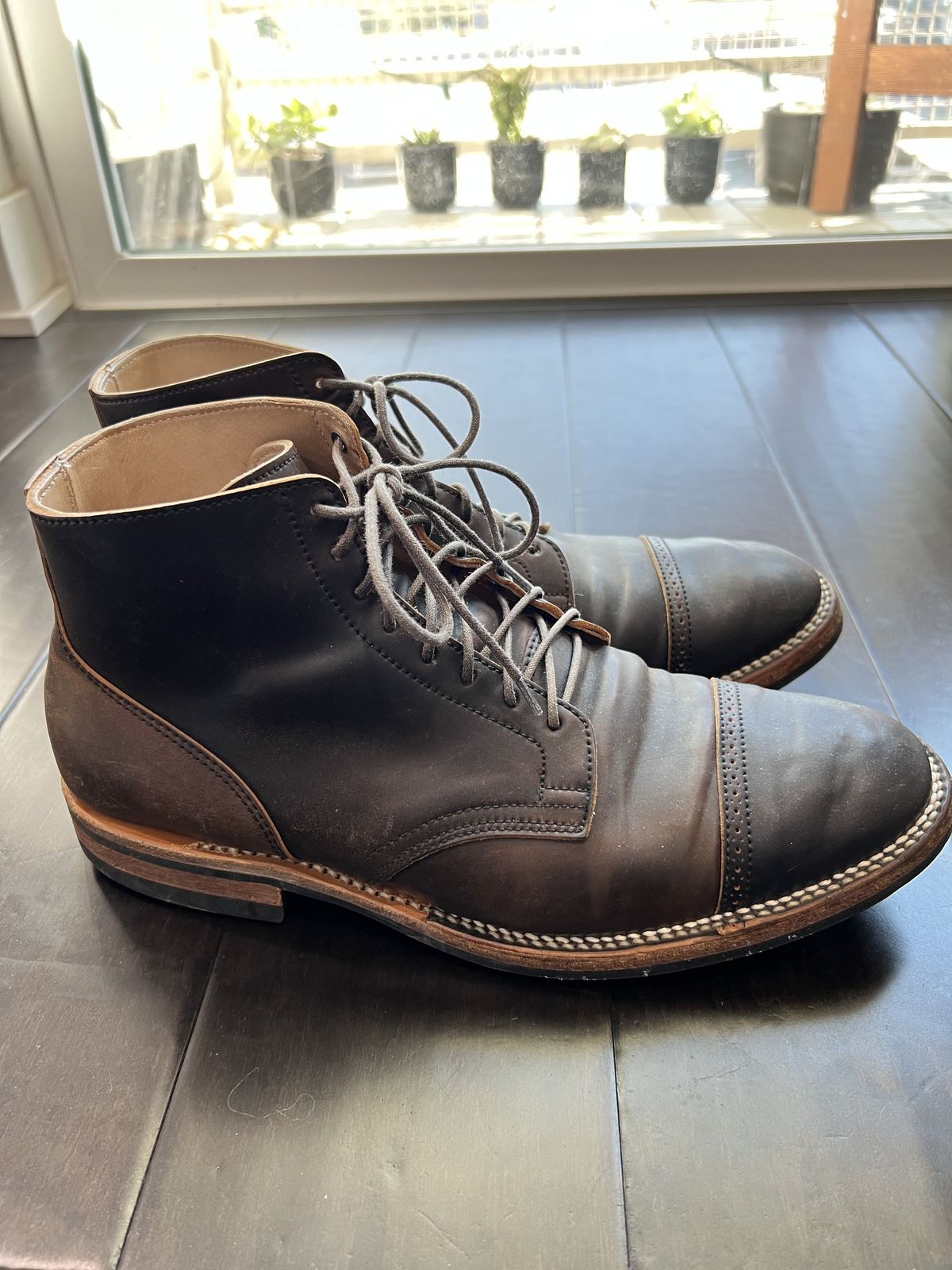 Photo by patinathunderdome on February 4, 2022 of the Viberg Service Boot in Horween Black Shell Cordovan.