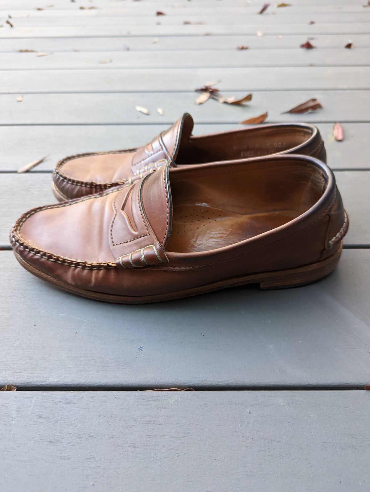 Photo by patinathunderdome on March 5, 2022 of the Rancourt & Co. Beefroll Penny Loafers in Horween Unglazed Natural Shell Cordovan.