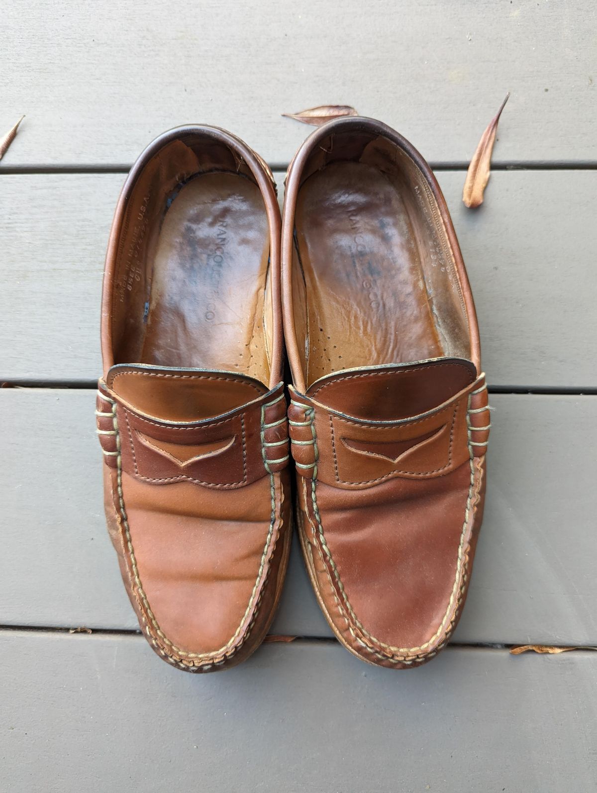 Photo by patinathunderdome on March 5, 2022 of the Rancourt & Co. Beefroll Penny Loafers in Horween Unglazed Natural Shell Cordovan.