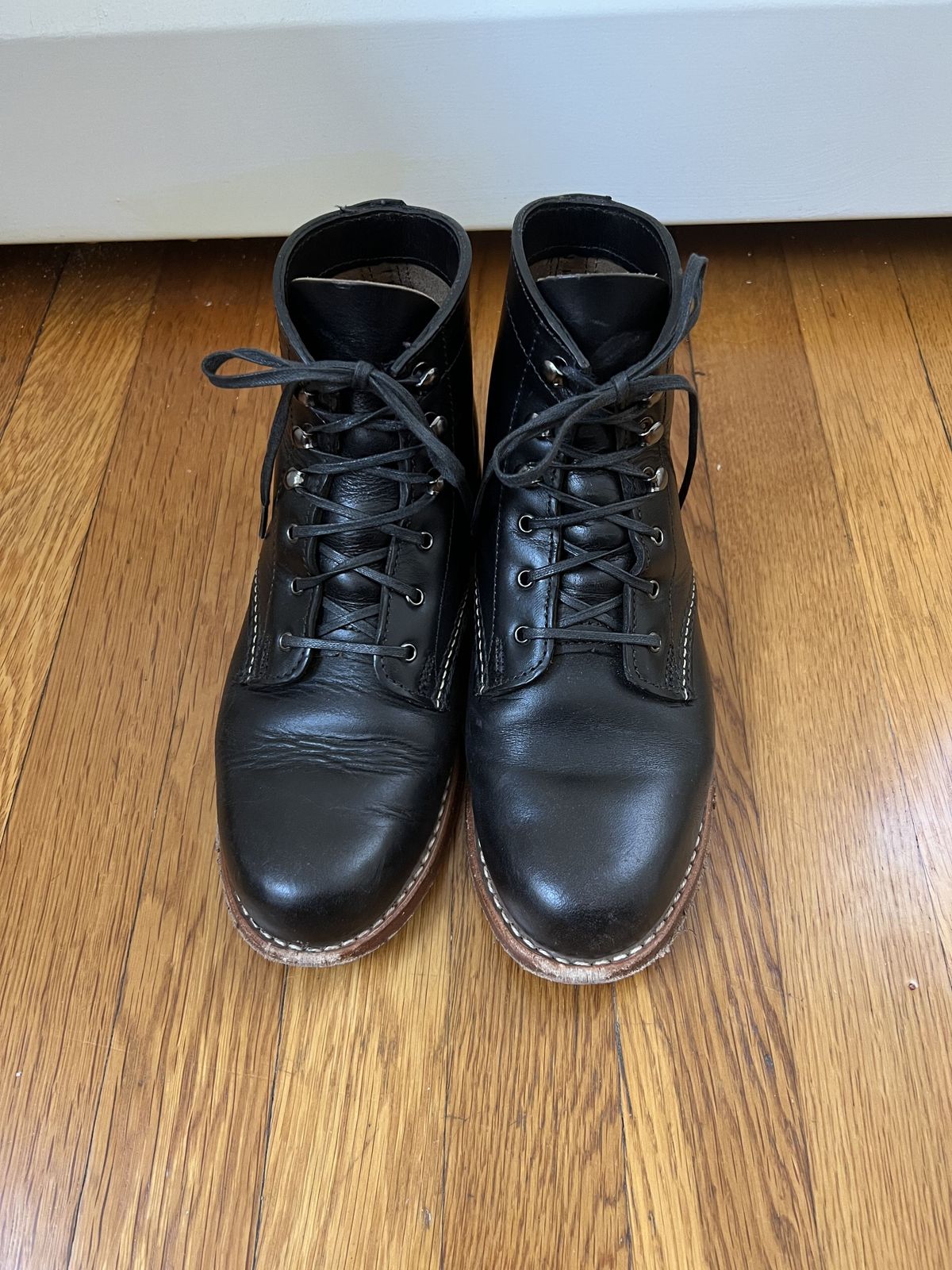 Photo by patinathunderdome on December 3, 2021 of the Wolverine 1000 Mile Plain-Toe Boot in Horween Black Chromexcel.