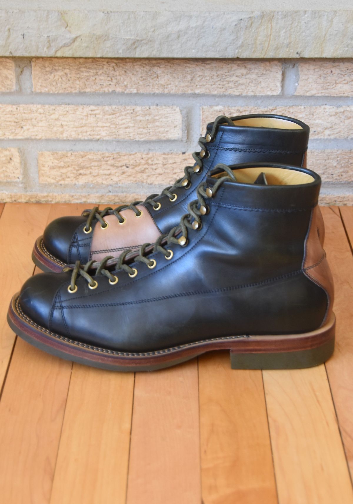 Photo by patinathunderdome on January 2, 2022 of the Sagara Cordmaster in Badalassi Carlo Oliva Minerva Overdyed Black.