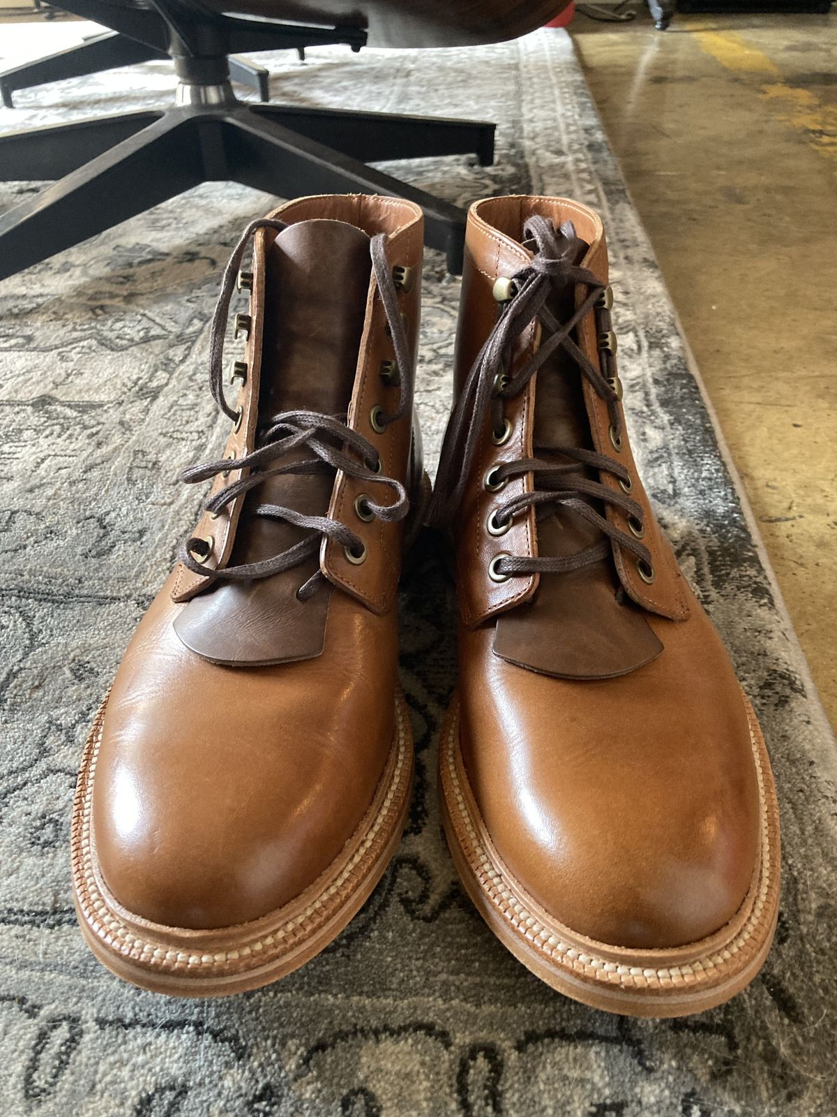 Photo by patinathunderdome on September 30, 2021 of the Grant Stone Diesel Boot in Badalassi Carlo Cognac Minerva.