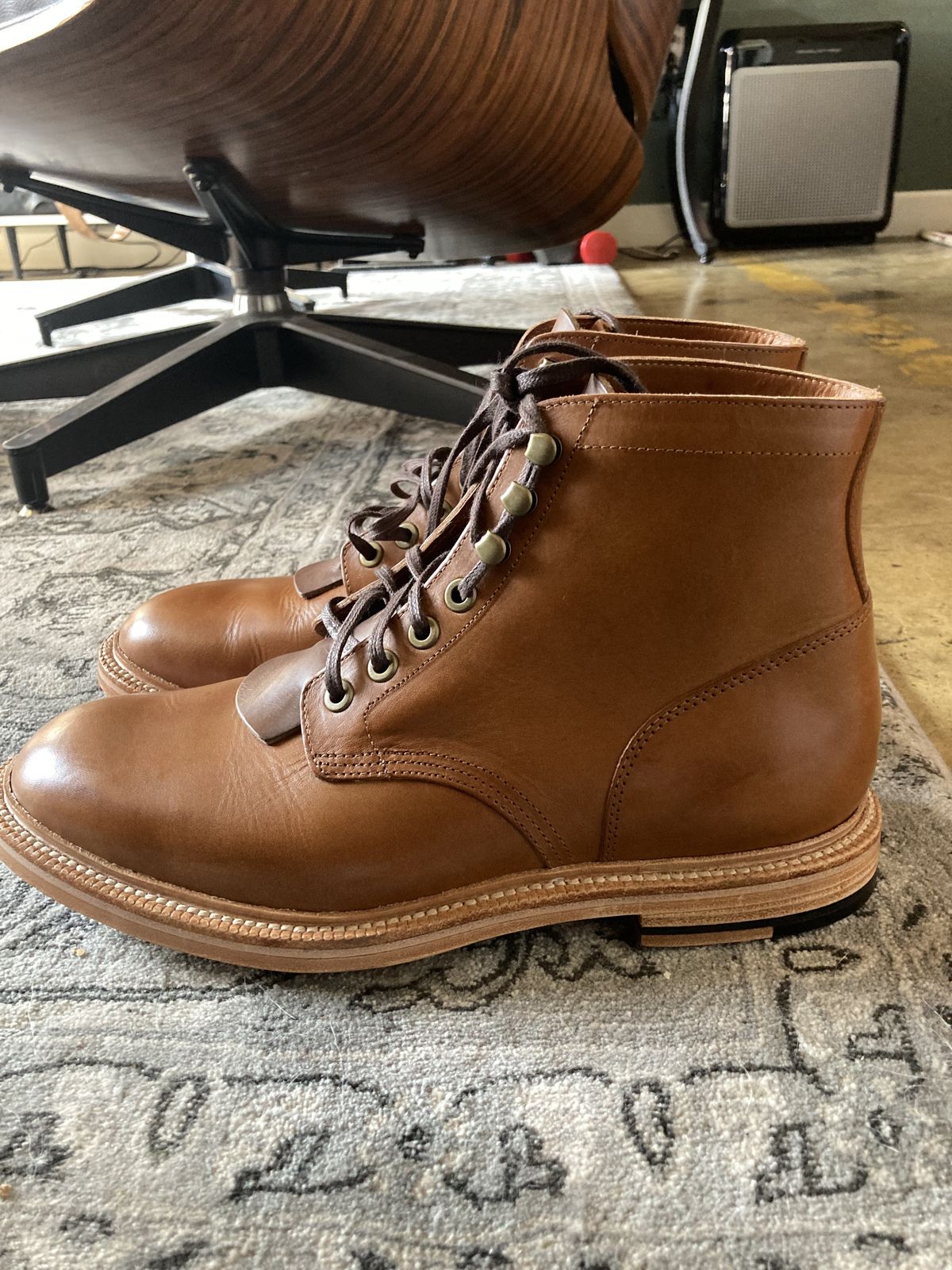Photo by patinathunderdome on September 30, 2021 of the Grant Stone Diesel Boot in Badalassi Carlo Cognac Minerva.