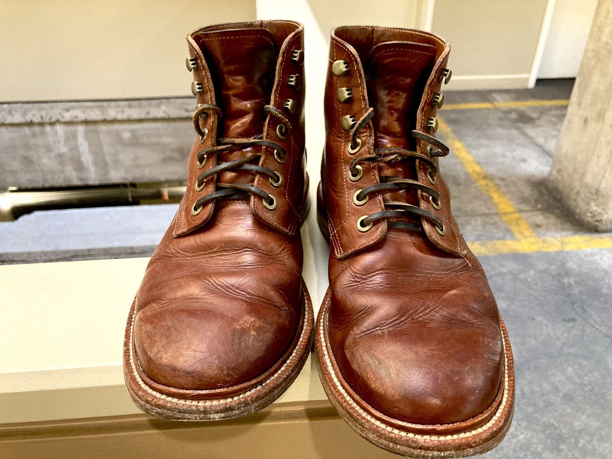 Photo by patinathunderdome on February 3, 2022 of the Grant Stone Diesel Boot in Badalassi Carlo Cognac Minerva.