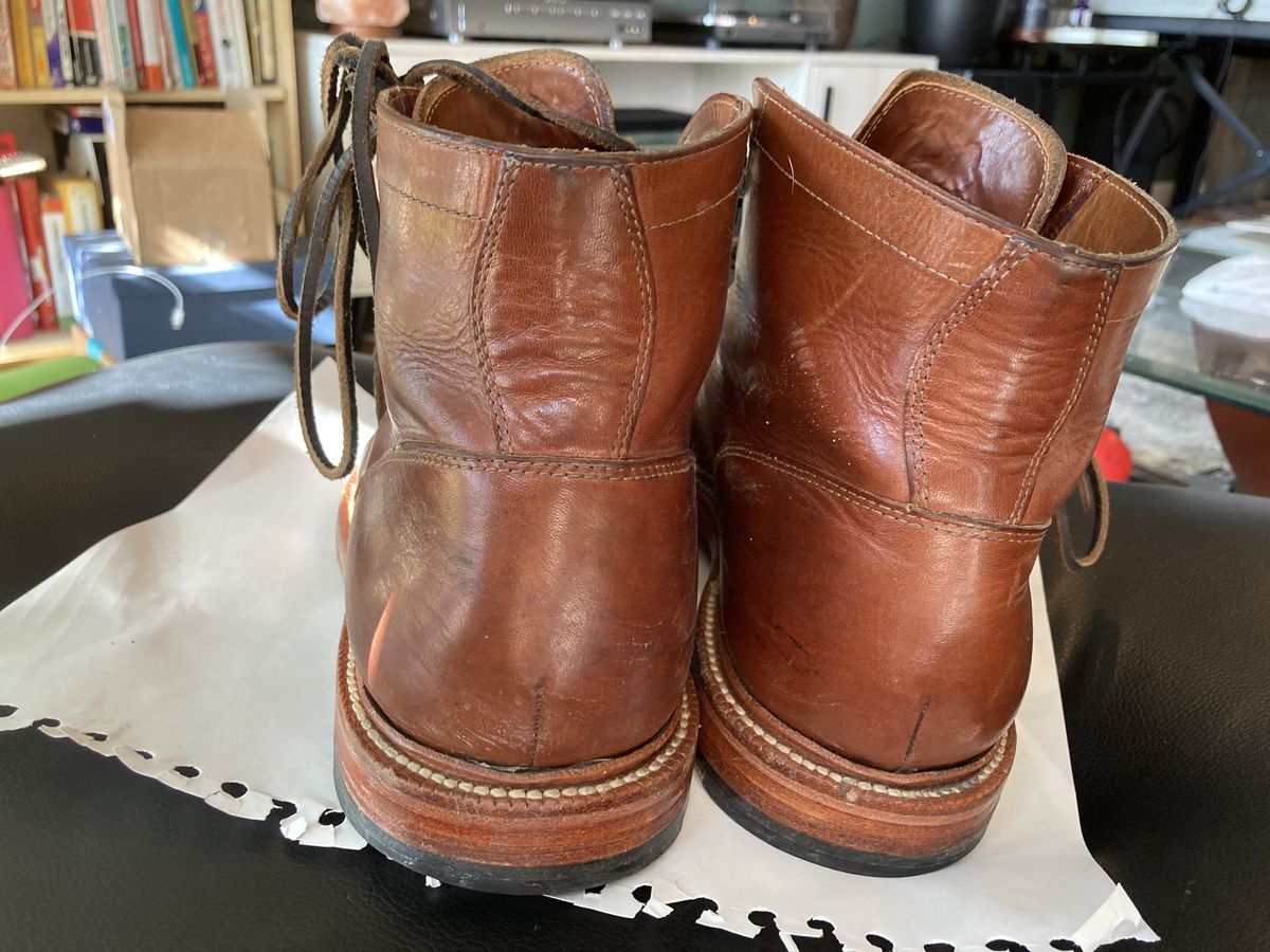 Photo by patinathunderdome on February 3, 2022 of the Grant Stone Diesel Boot in Badalassi Carlo Cognac Minerva.
