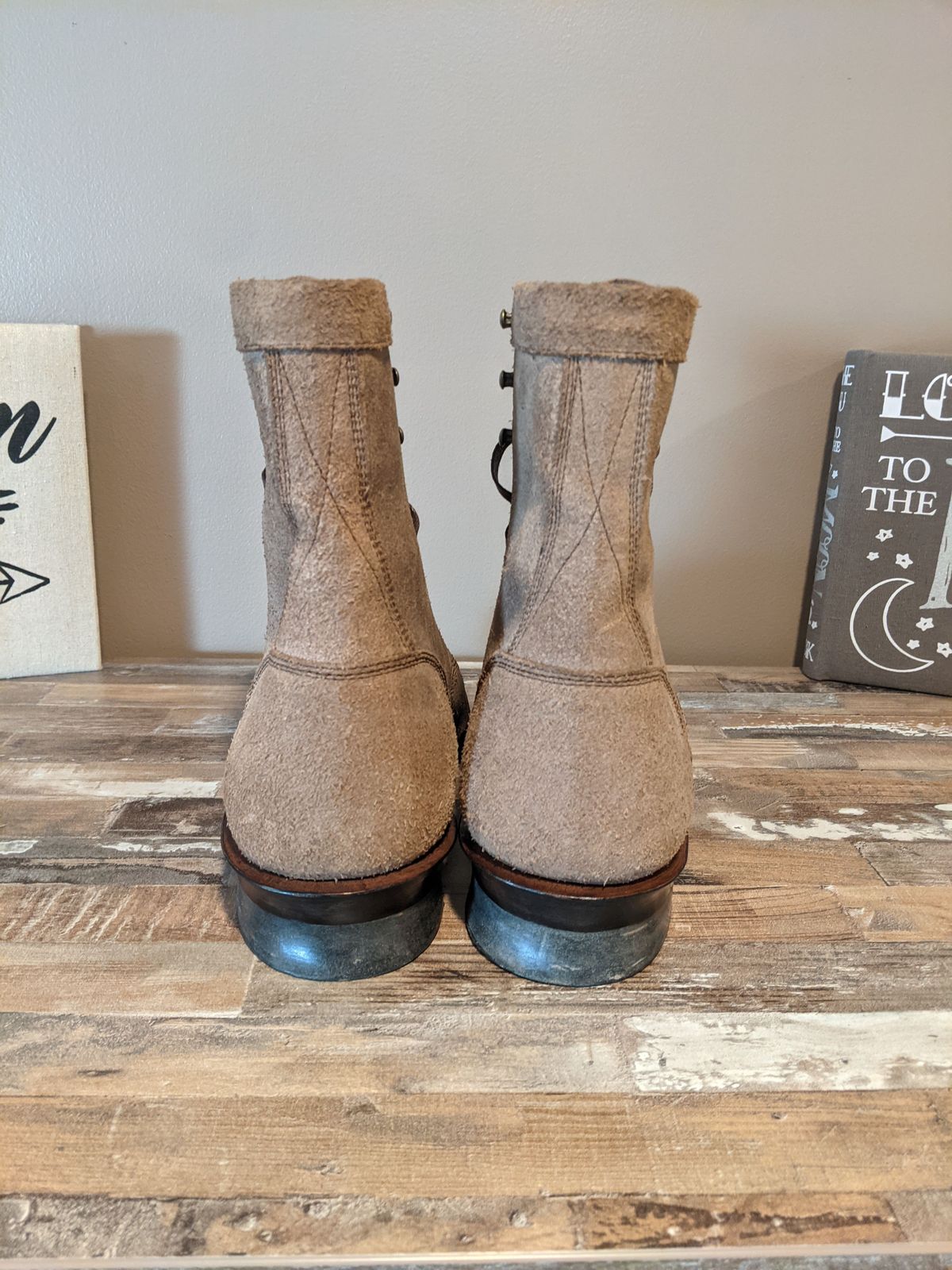 Photo by patinathunderdome on October 1, 2021 of the Imperium Mighty in Horween Natural Chromexcel Roughout.