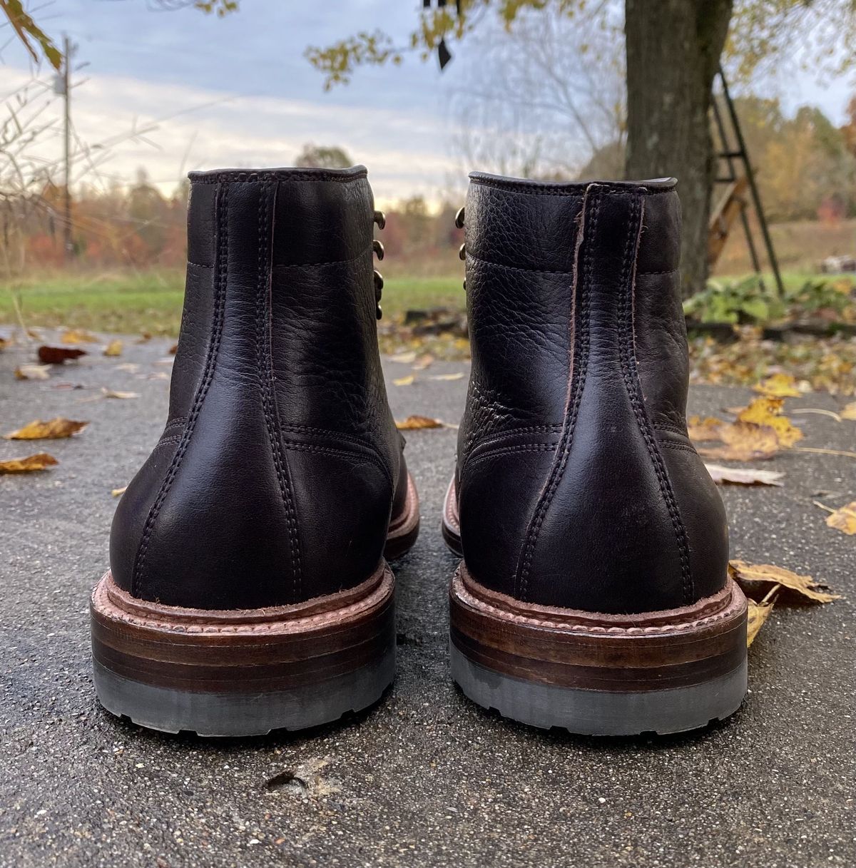 Photo by patinathunderdome on November 3, 2021 of the Alden x Stitchdown Stitchup 2.0 in Horween Arabica Lux Calfskin.