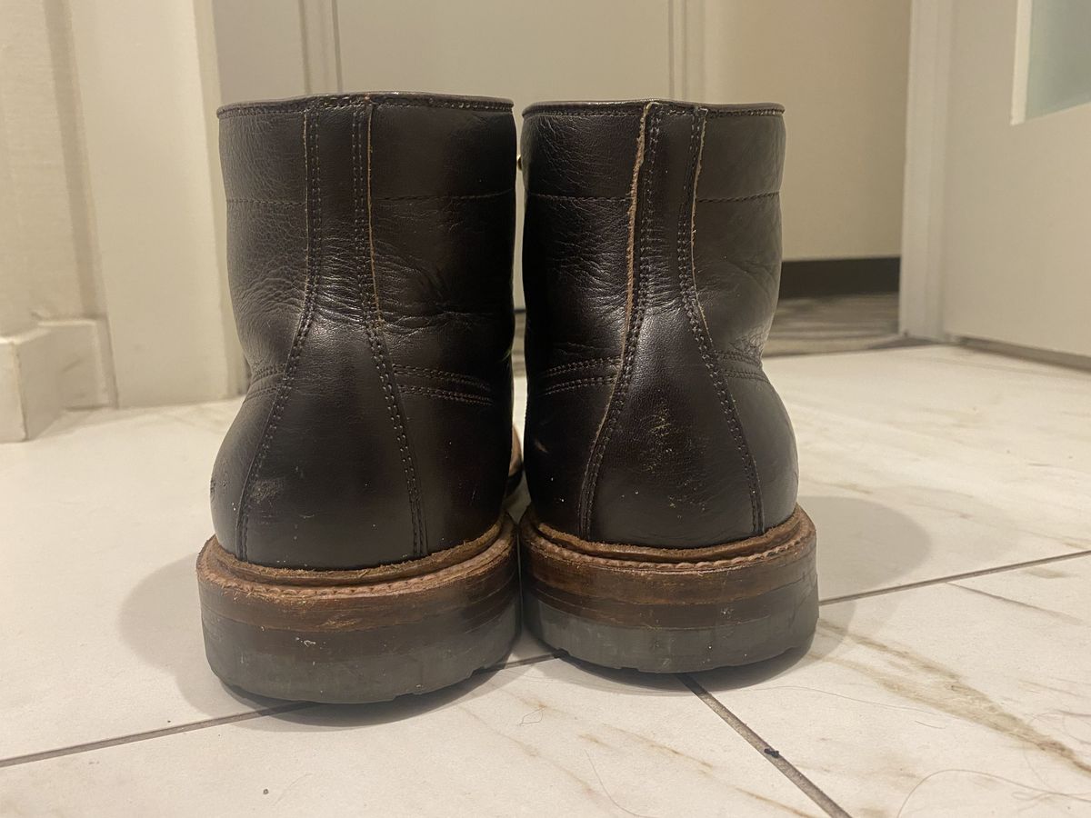 Photo by patinathunderdome on December 6, 2021 of the Alden x Stitchdown Stitchup 2.0 in Horween Arabica Lux Calfskin.