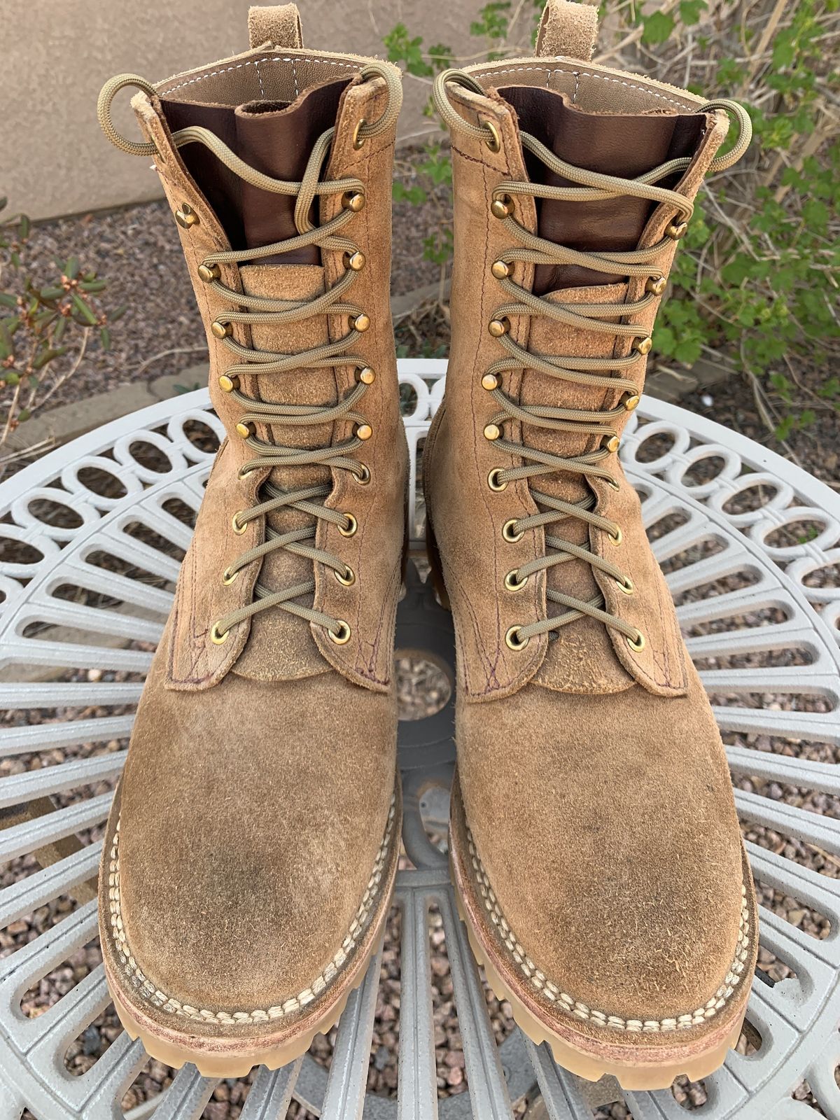 Photo by patinathunderdome on May 1, 2022 of the Nicks Overlander in Seidel Tan Teton Roughout.