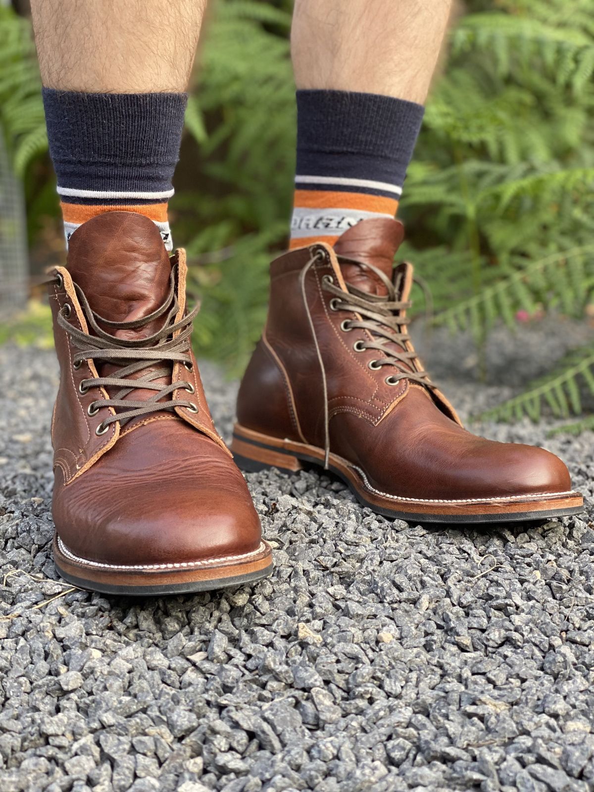Photo by patinathunderdome on October 5, 2021 of the Viberg Service Boot in Horween Dark Rubber Dublin.