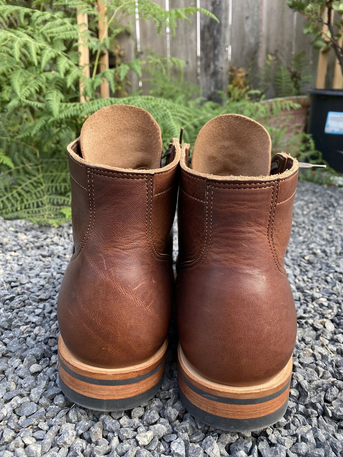 Photo by patinathunderdome on October 5, 2021 of the Viberg Service Boot in Horween Dark Rubber Dublin.